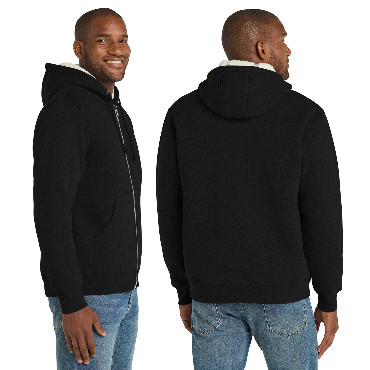 CornerStone Embroidered Heavyweight Sherpa-Lined Hooded Fleece Jacket 2