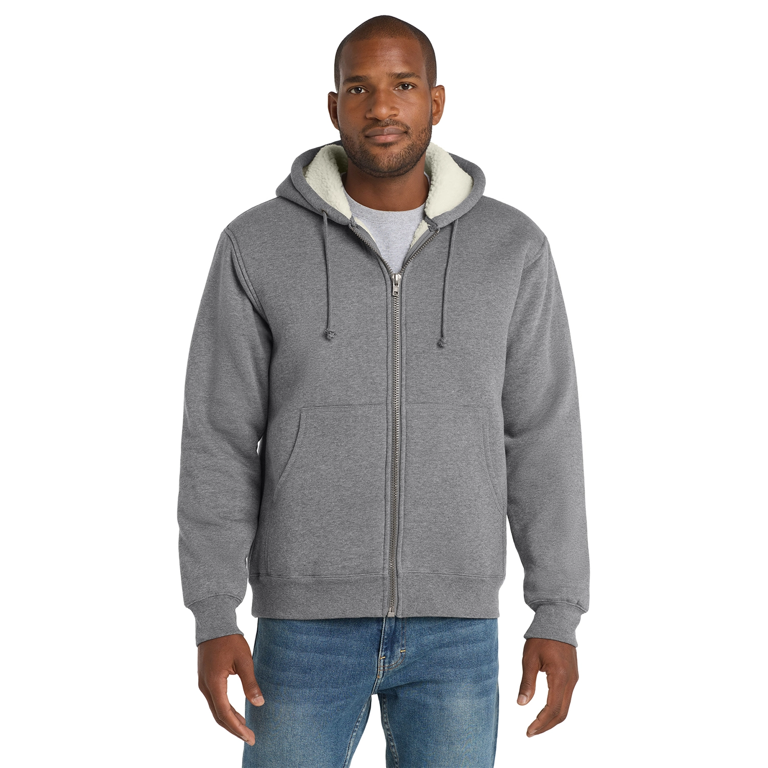 CornerStone Embroidered Heavyweight Sherpa-Lined Hooded Fleece Jacket 3