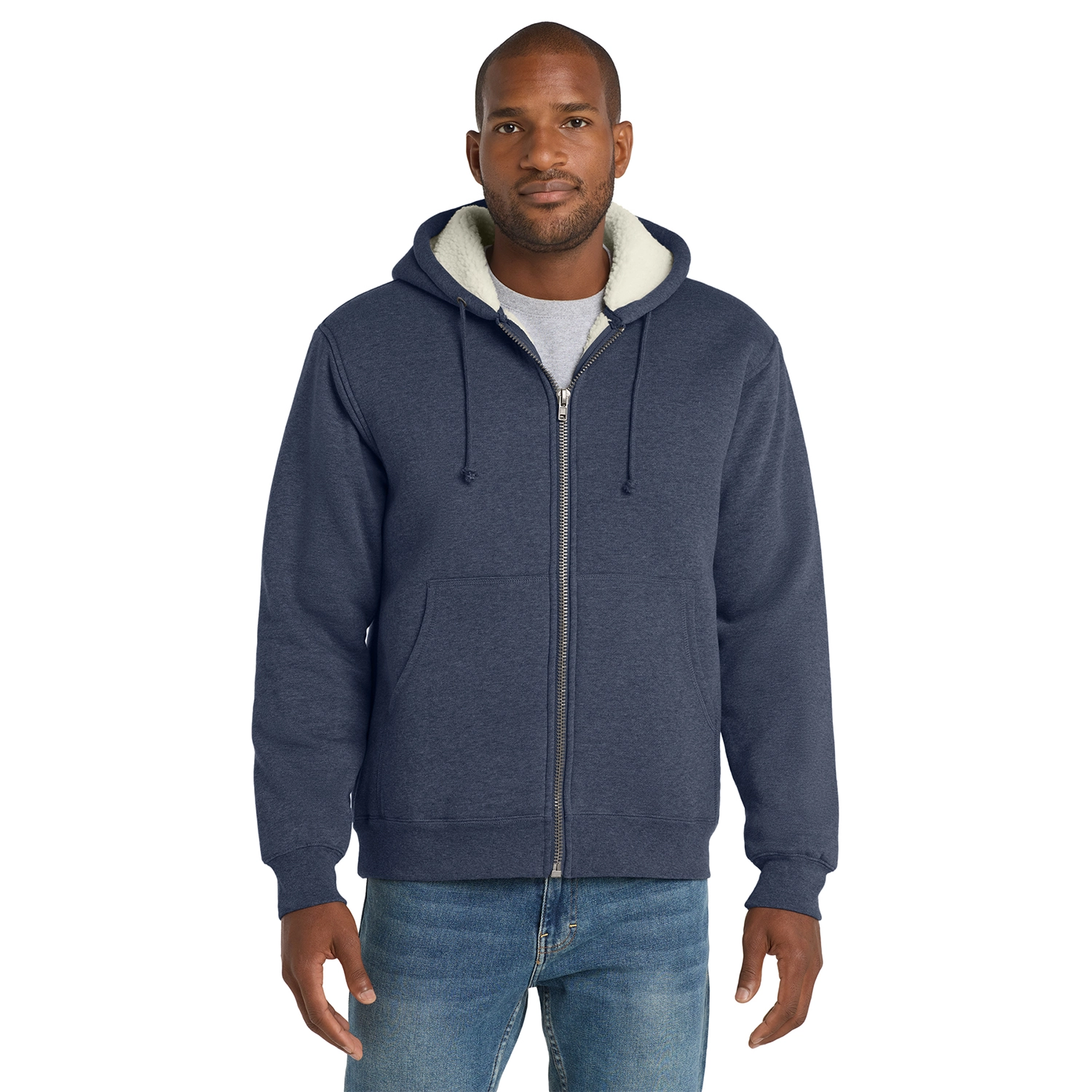 CornerStone Embroidered Heavyweight Sherpa-Lined Hooded Fleece Jacket 4