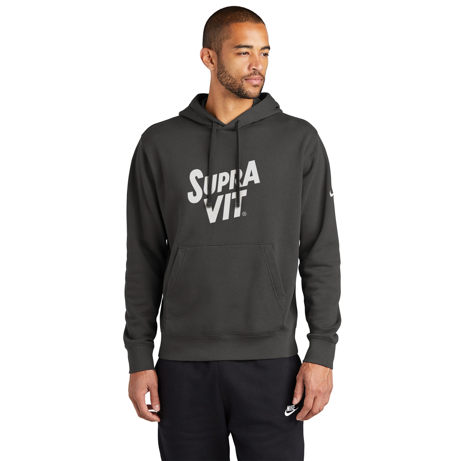 Nike Club Fleece Sleeve Swoosh Pullover Decorated Hoodie