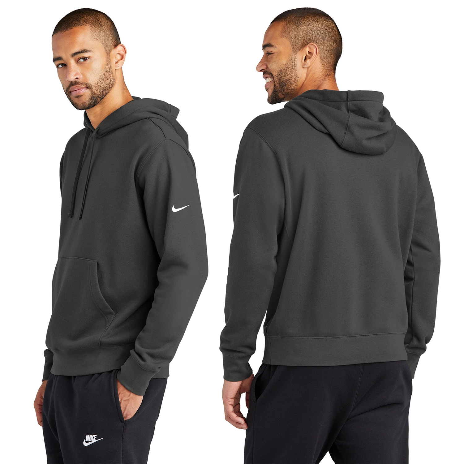 Nike Club Fleece Sleeve Swoosh Pullover Decorated Hoodie
