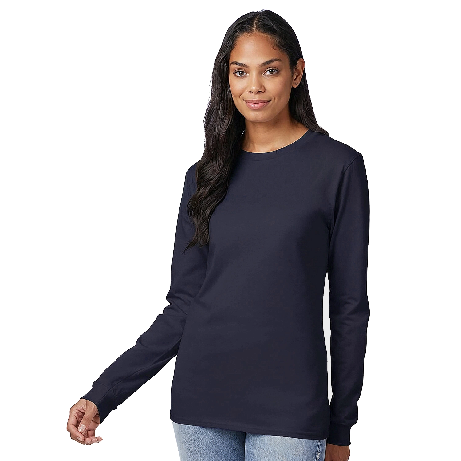 Hanes Authentic 100% Cotton Long Sleeve T-Shirt 9