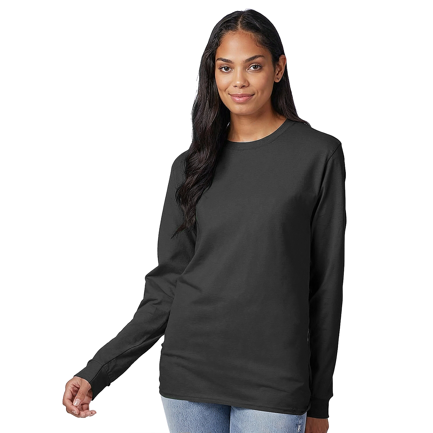 Hanes Authentic 100% Cotton Long Sleeve T-Shirt 11