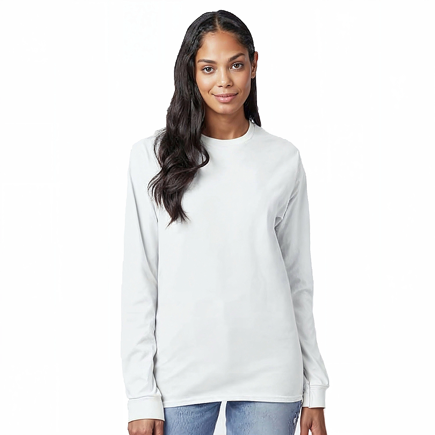 Hanes Authentic 100% Cotton Long Sleeve T-Shirt 12