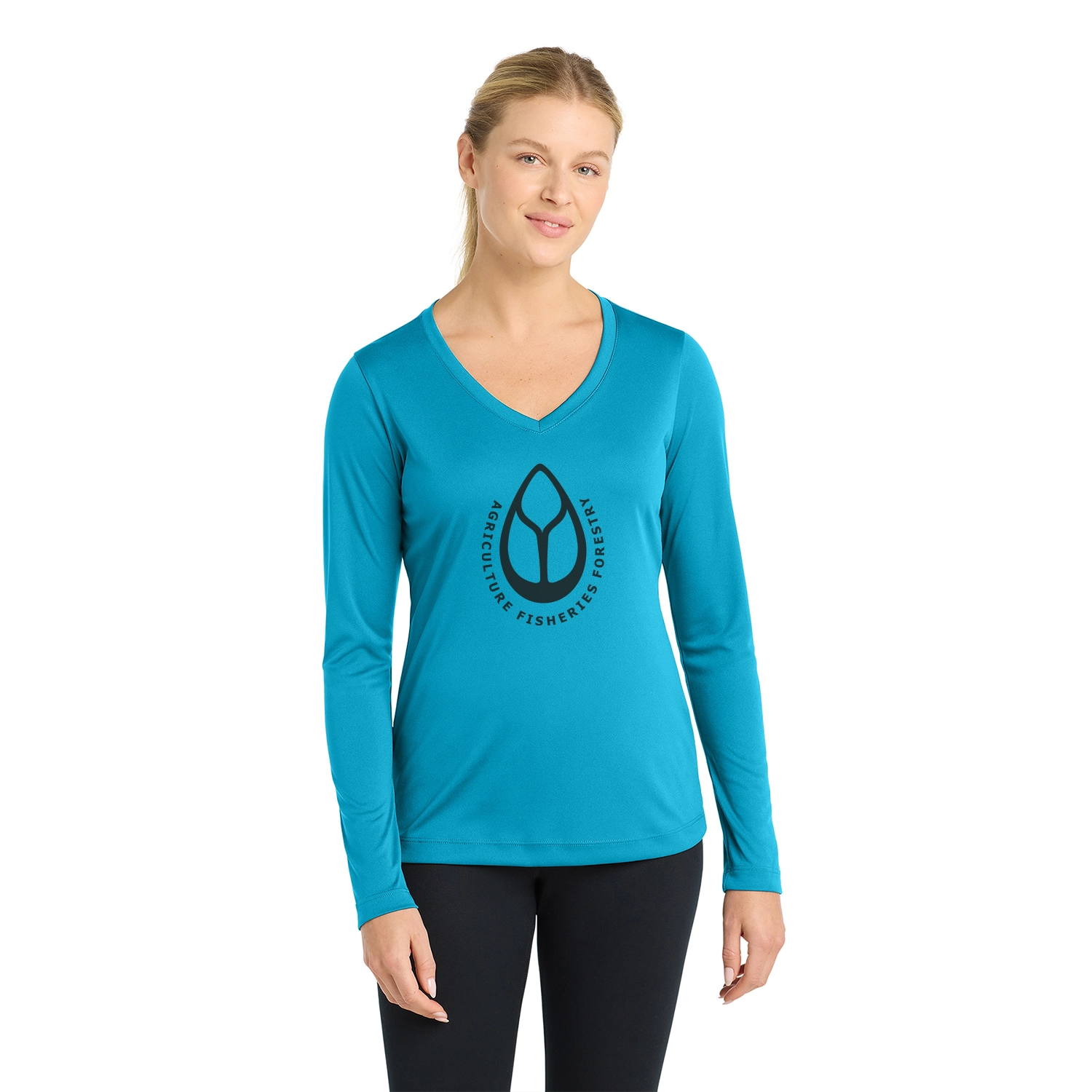 Sport-Tek Women's Long Sleeve PosiCharge Competitor Decorated V-Neck Tee