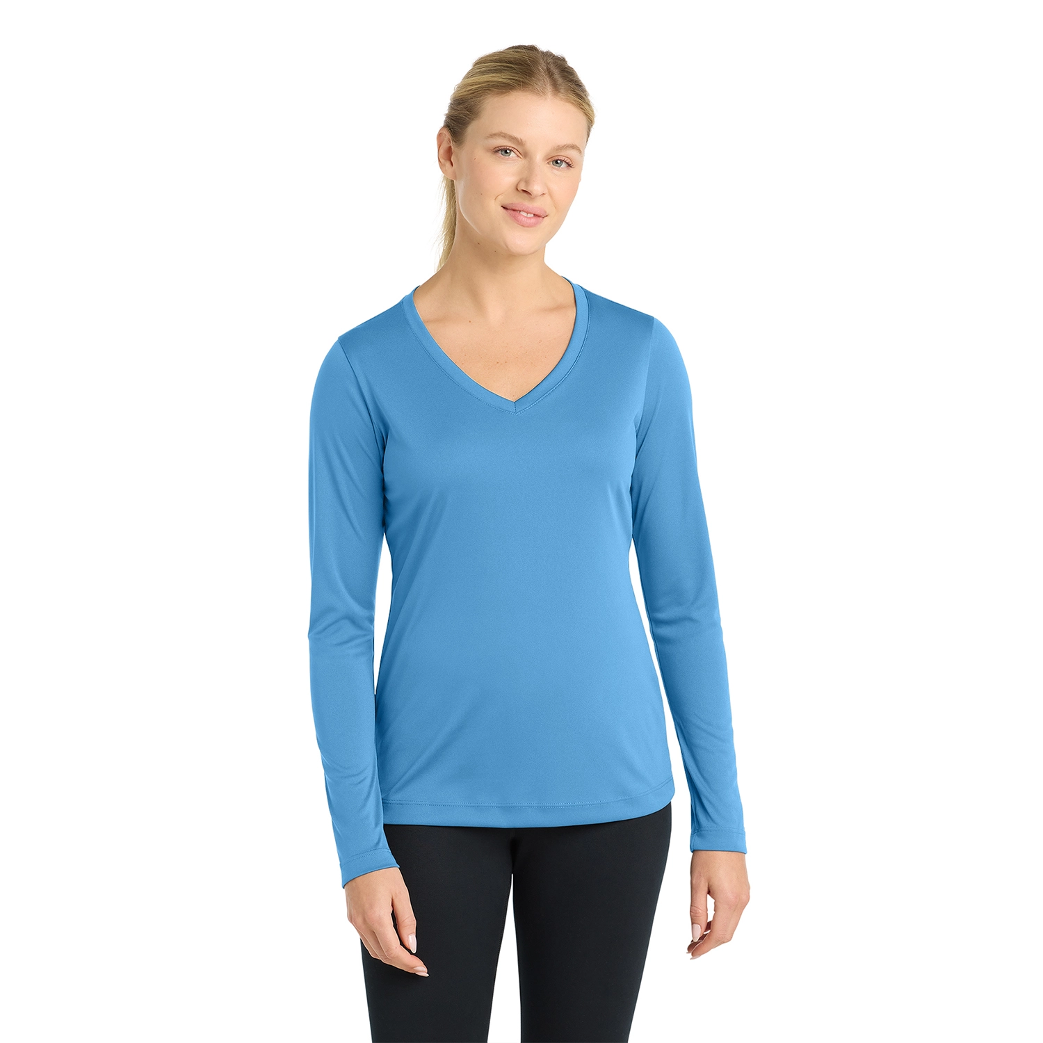 Sport-Tek Women’s Long Sleeve PosiCharge Competitor Decorated V-Neck Tee 4