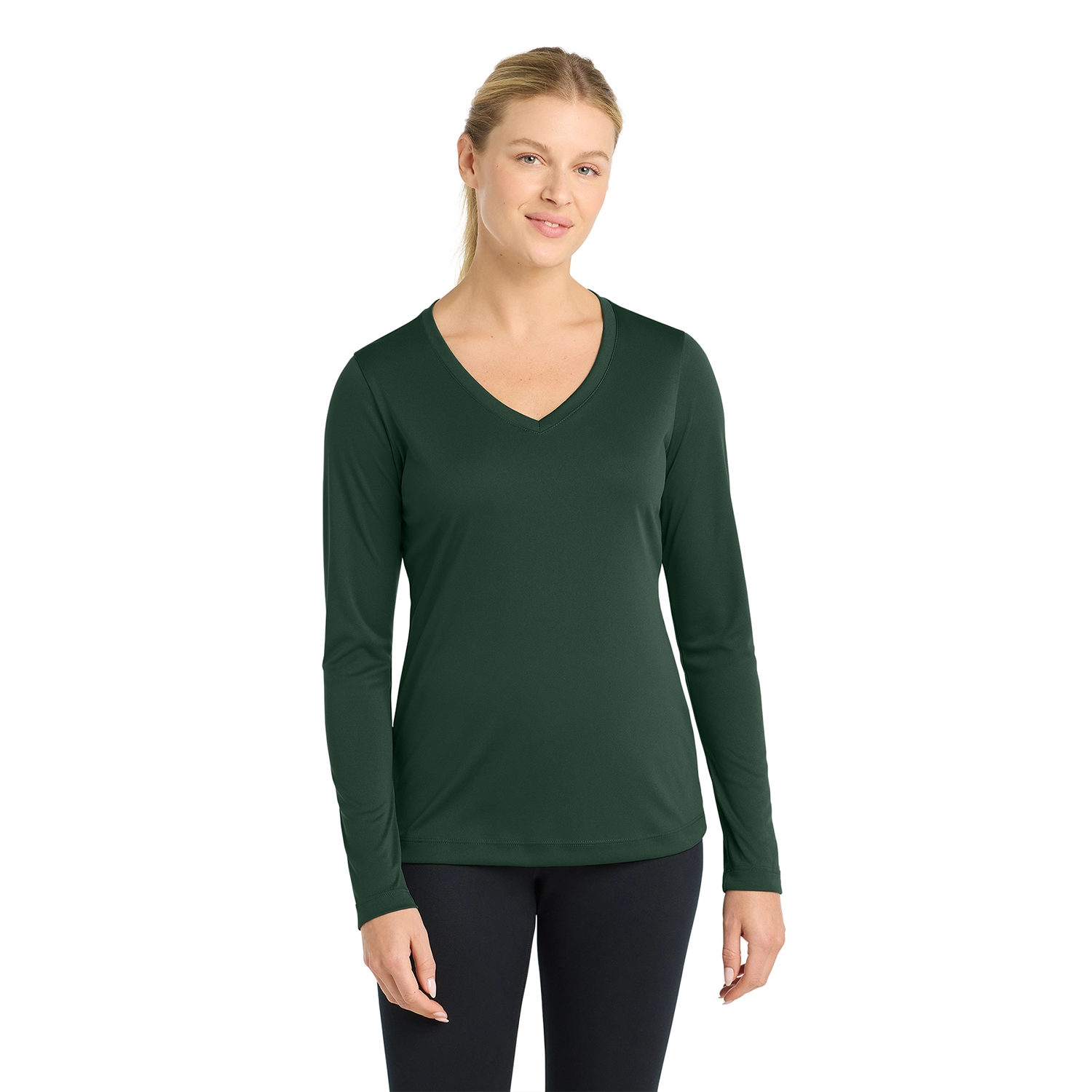 Sport-Tek Women’s Long Sleeve PosiCharge Competitor Decorated V-Neck Tee 6