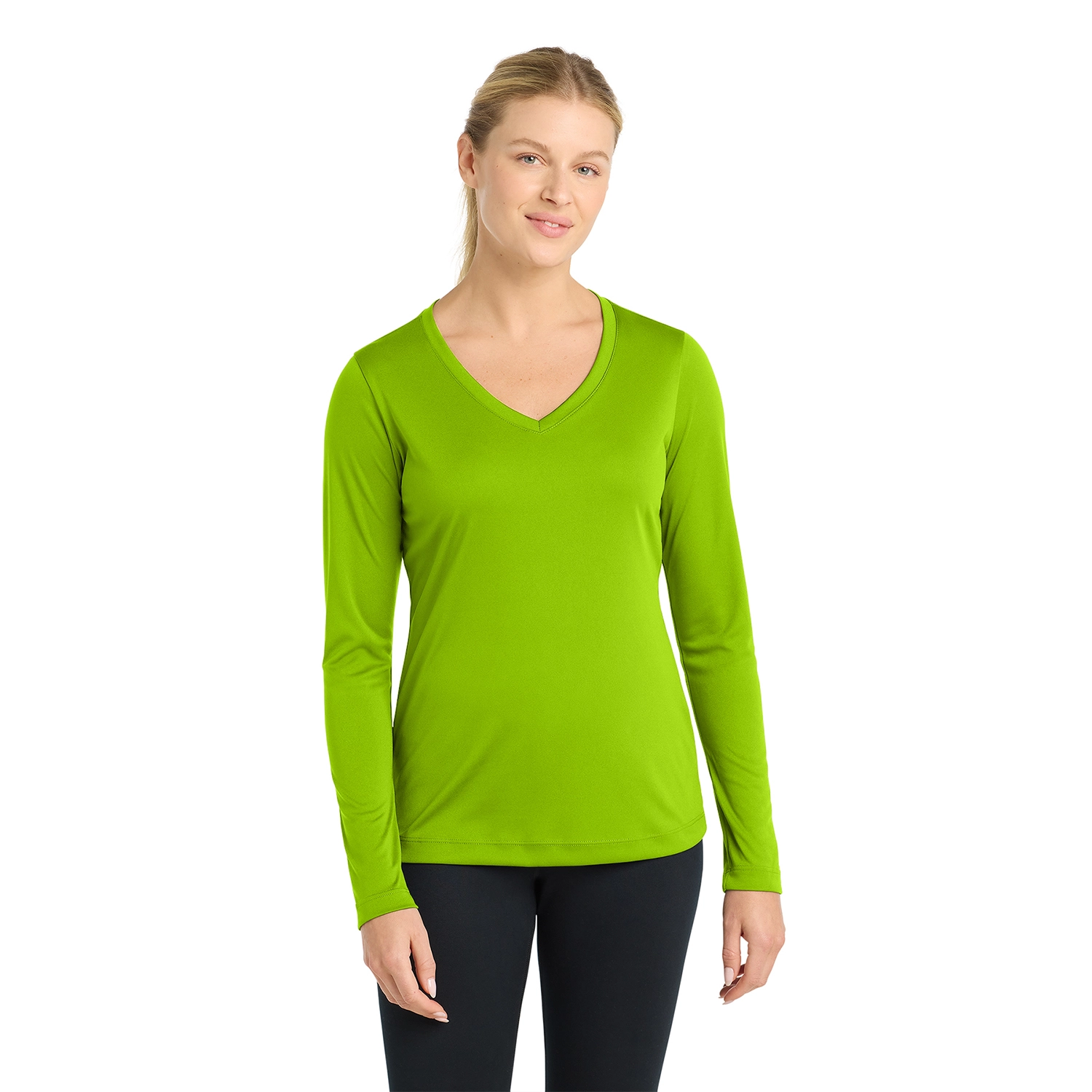 Sport-Tek Women’s Long Sleeve PosiCharge Competitor Decorated V-Neck Tee 10
