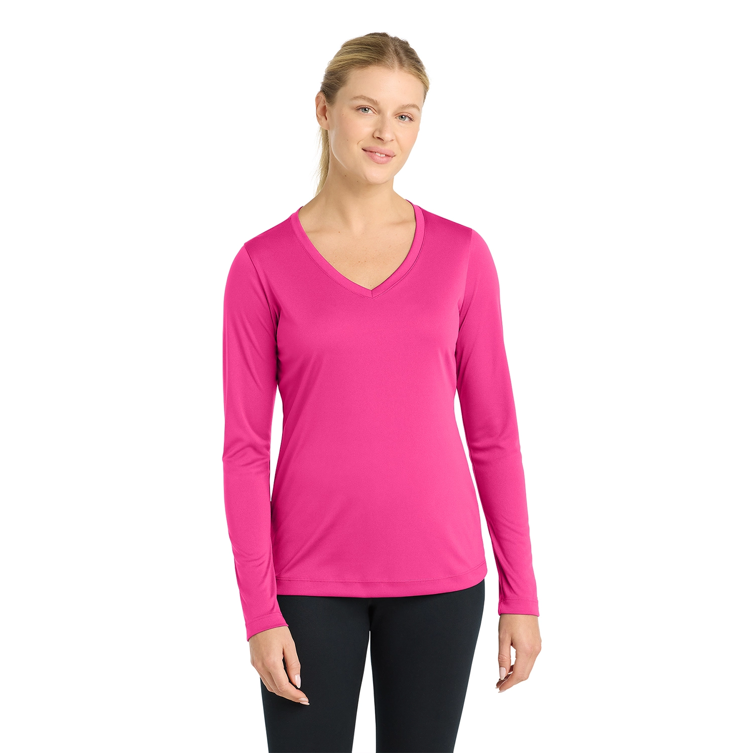 Sport-Tek Women’s Long Sleeve PosiCharge Competitor Decorated V-Neck Tee 11