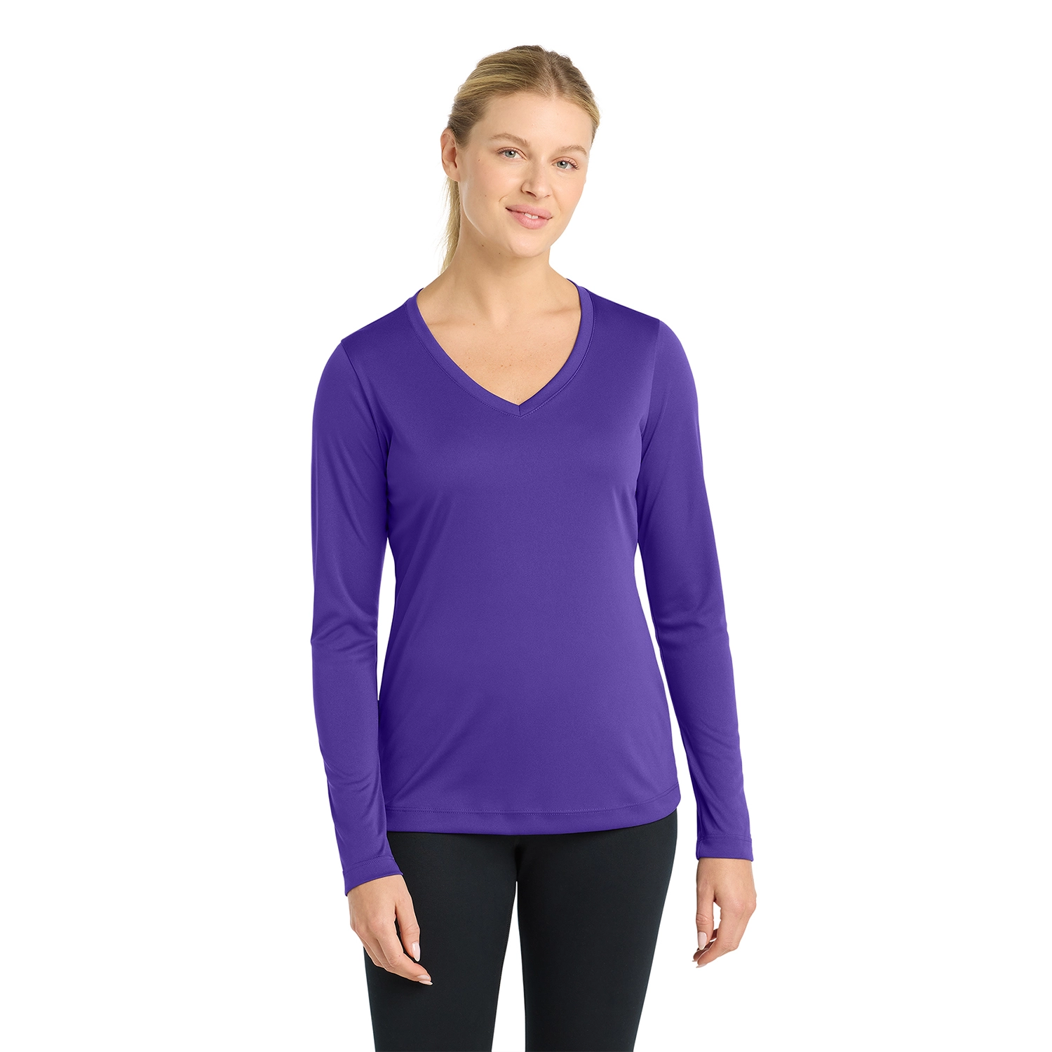 Sport-Tek Women’s Long Sleeve PosiCharge Competitor Decorated V-Neck Tee 12