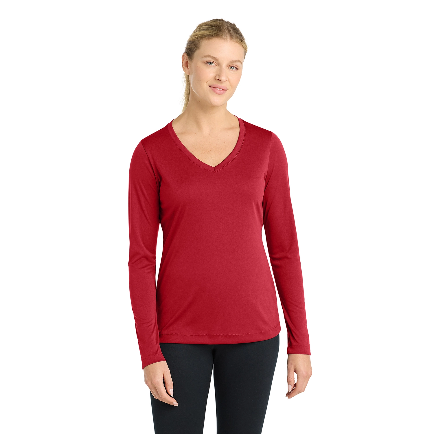 Sport-Tek Women’s Long Sleeve PosiCharge Competitor Decorated V-Neck Tee 15