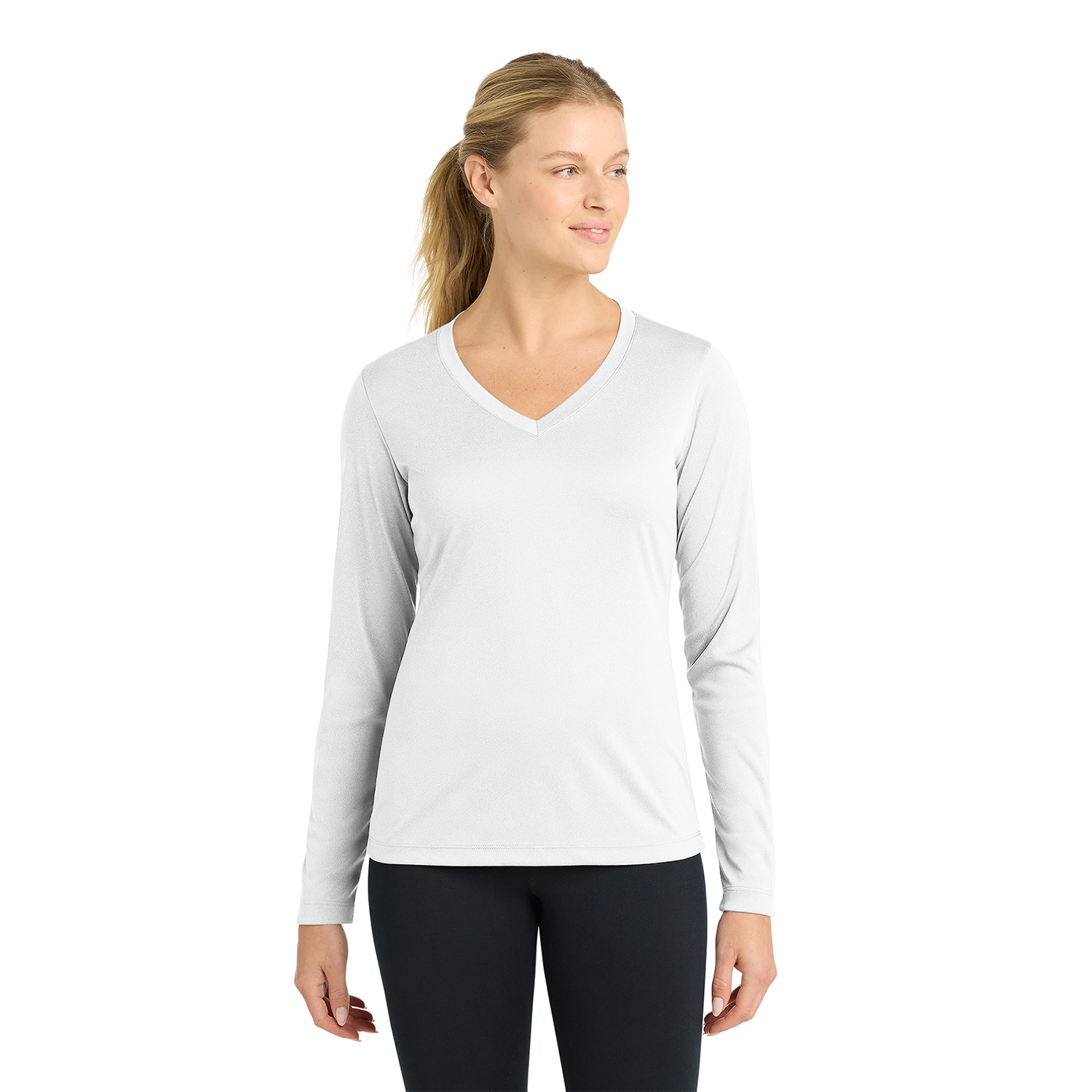 Sport-Tek Women’s Long Sleeve PosiCharge Competitor Decorated V-Neck Tee 17