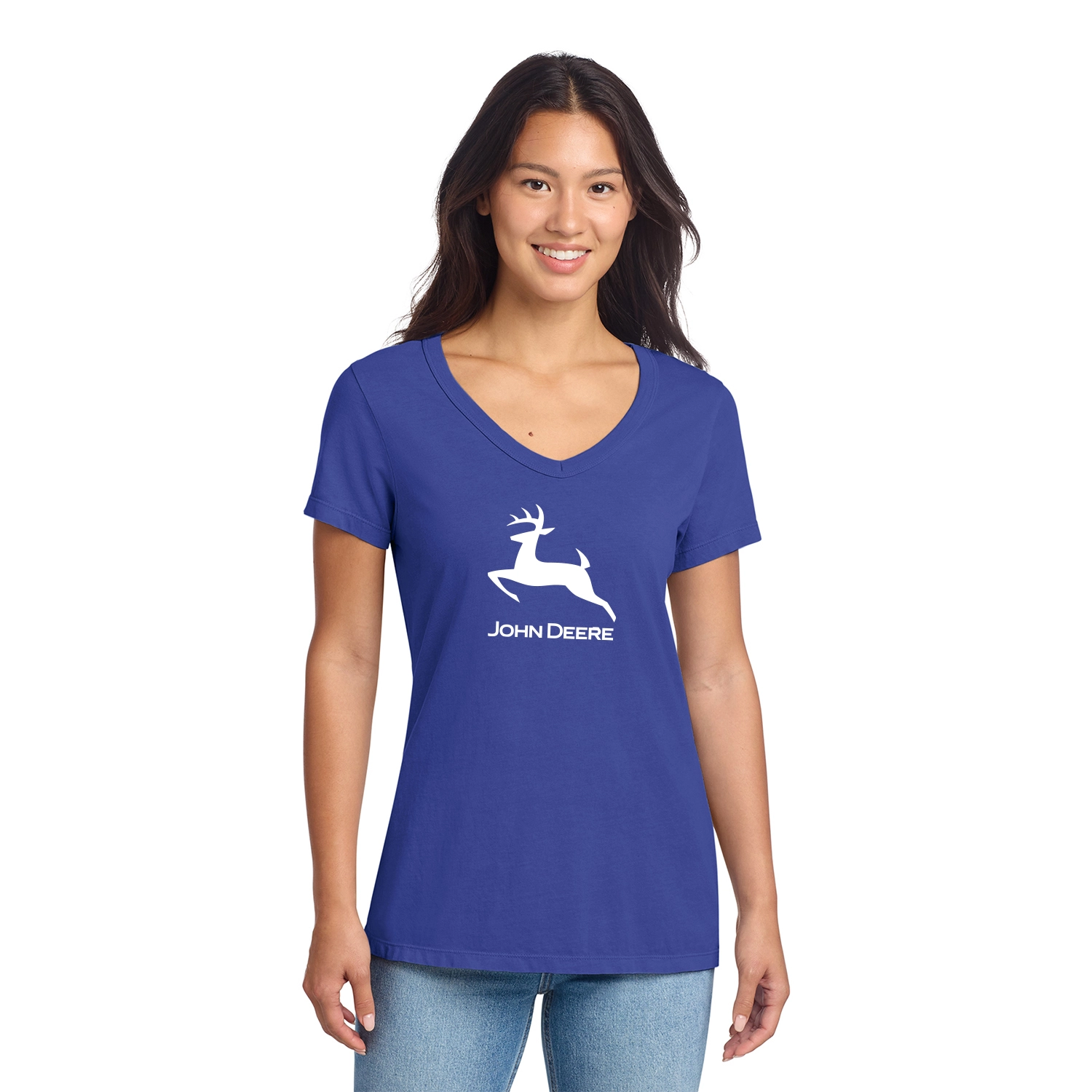 Port & Co Decorated Women's Beach Wash Garment-Dyed V-Neck Tee