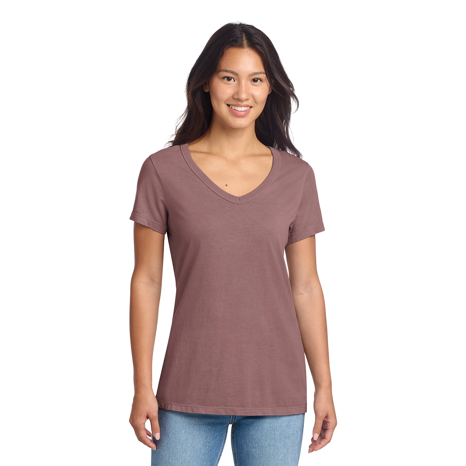 Port & Co Decorated Women’s Beach Wash Garment-Dyed V-Neck Tee 6