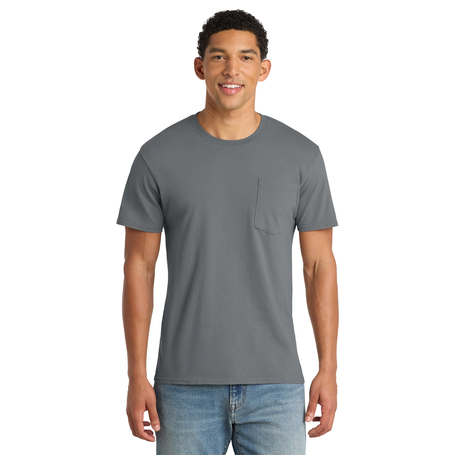 Port & Co Decorated Beach Wash Garment-Dyed Pocket Tee 3