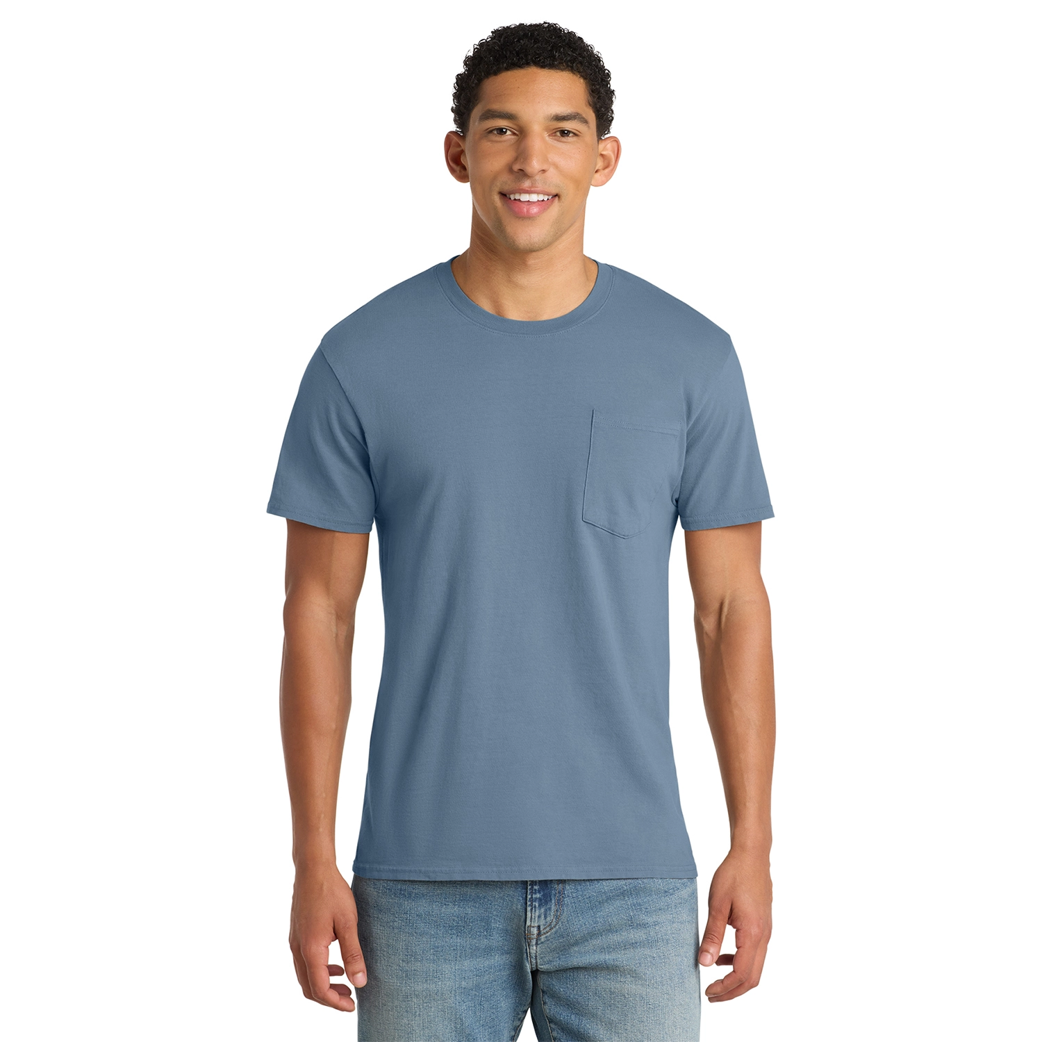 Port & Co Decorated Beach Wash Garment-Dyed Pocket Tee 4