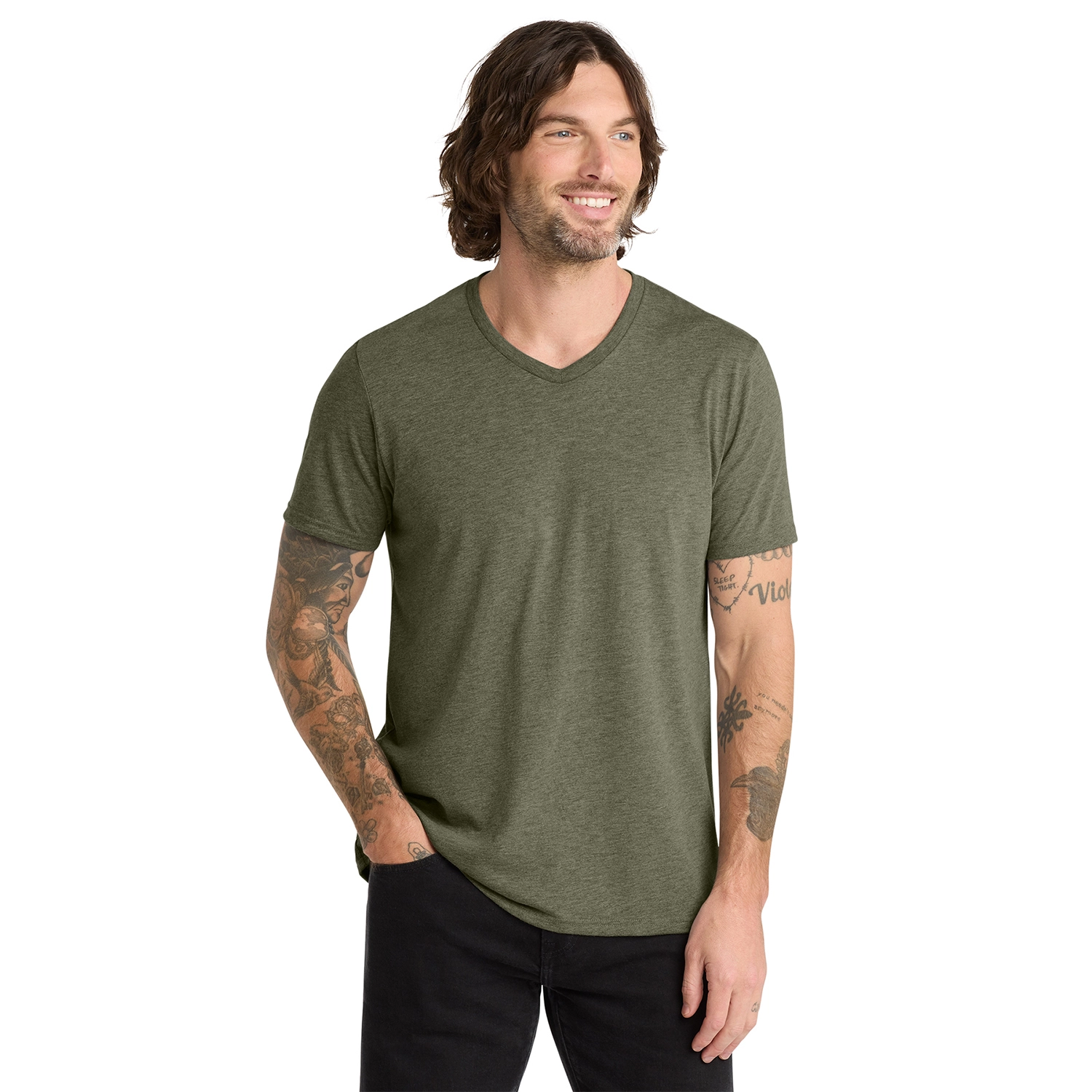 Allmade Unisex Tri-Blend V-Neck Tee 7