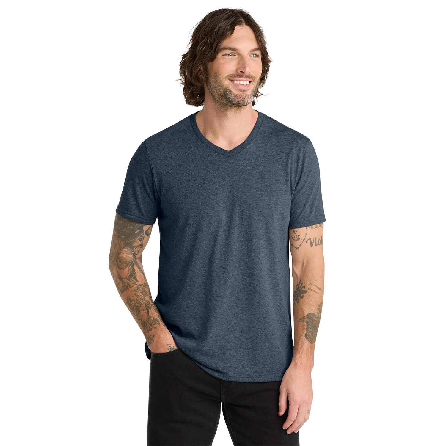 Allmade Unisex Tri-Blend V-Neck Tee 8