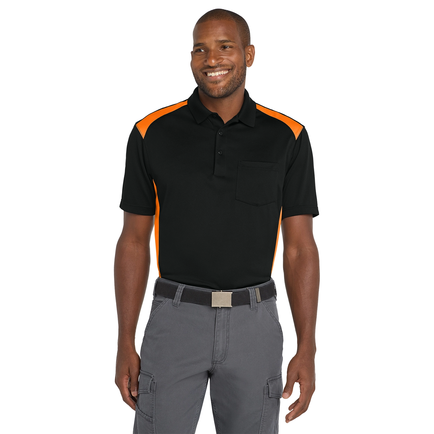 CornerStone Select Snag-Proof Two Way Colorblock Pocket Embroidered Polo 6