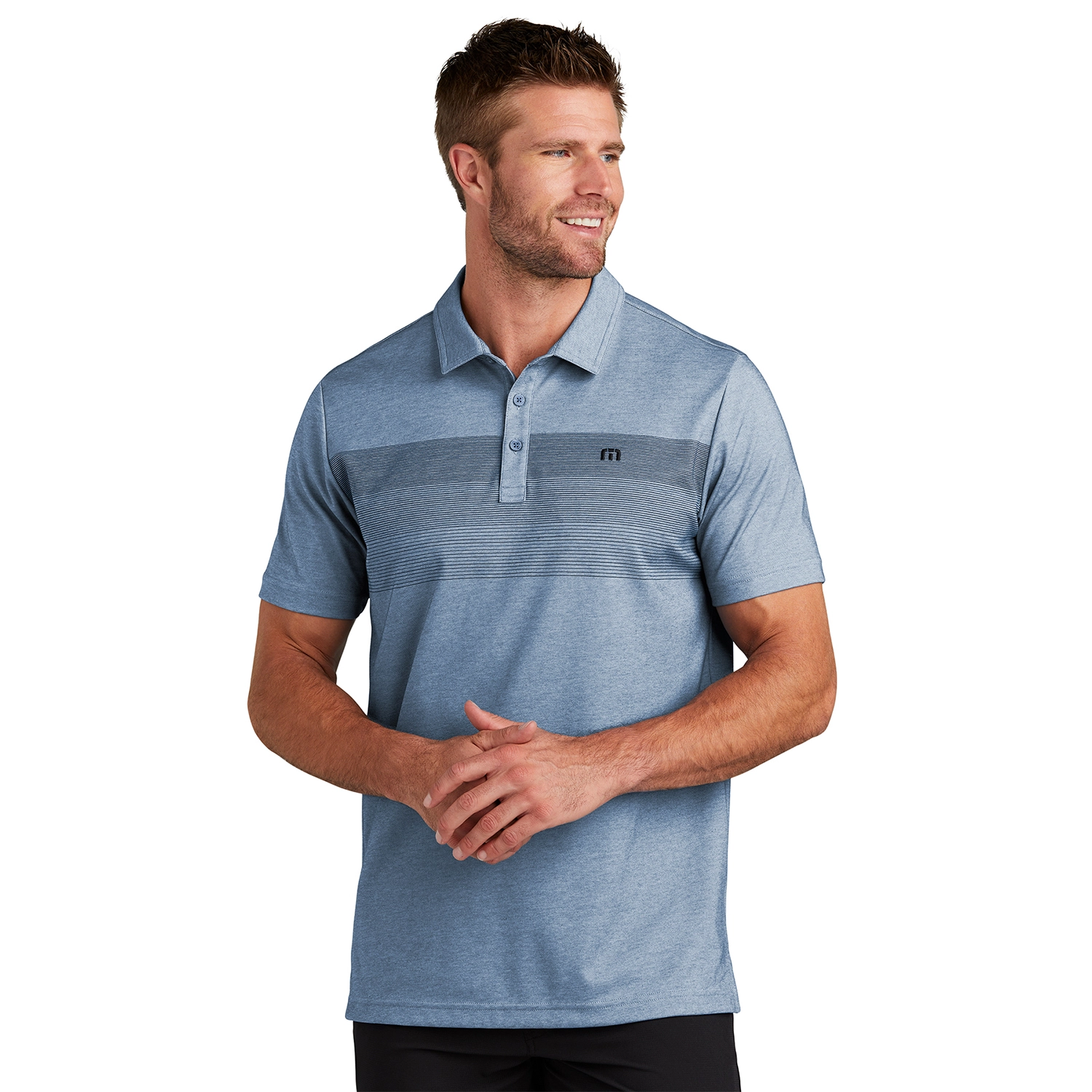 TravisMathew Coastal Chest Stripe Embroidered Polo 3