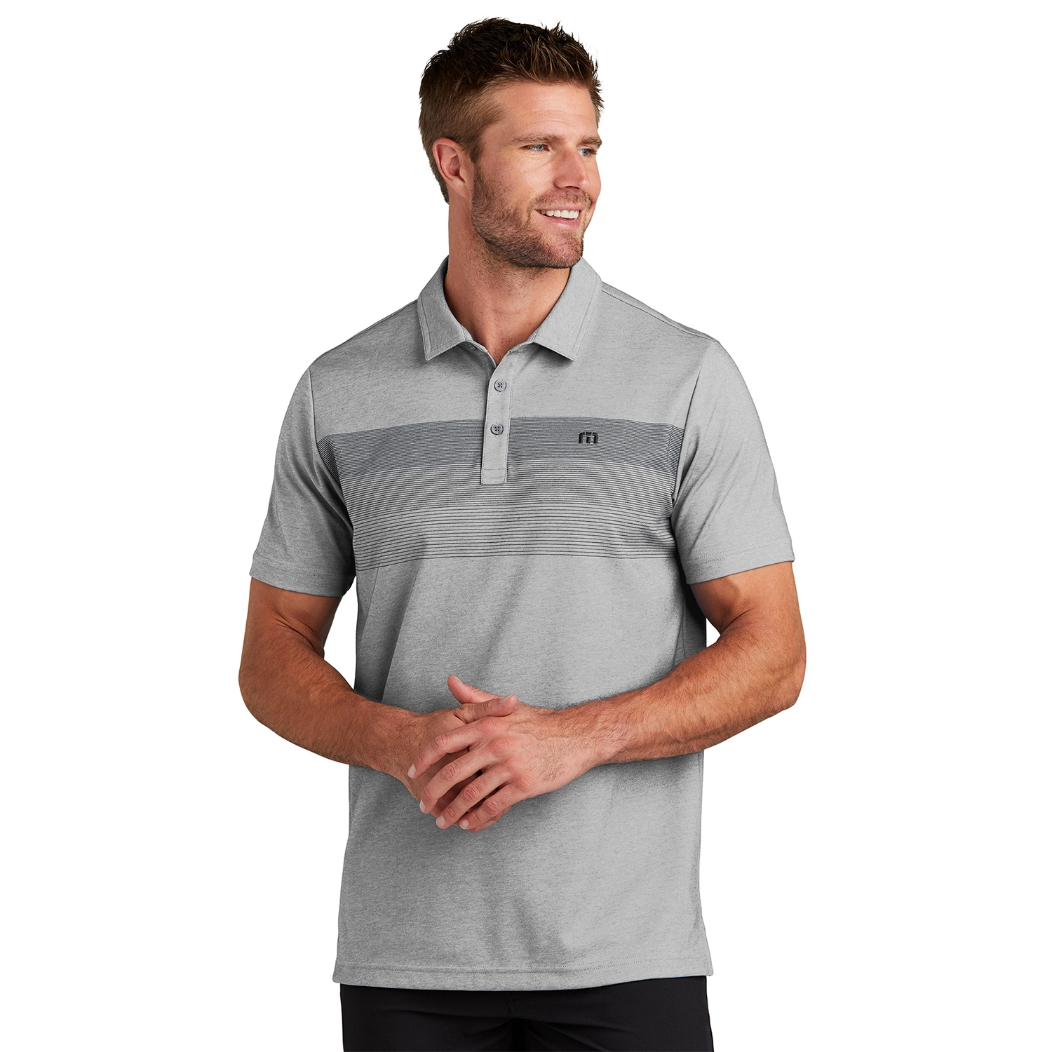 TravisMathew Coastal Chest Stripe Embroidered Polo 4