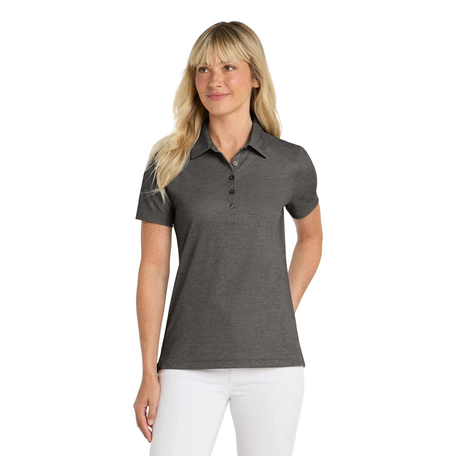 TravisMathew Women’s Oceanside Heather Embroidered Polo 3