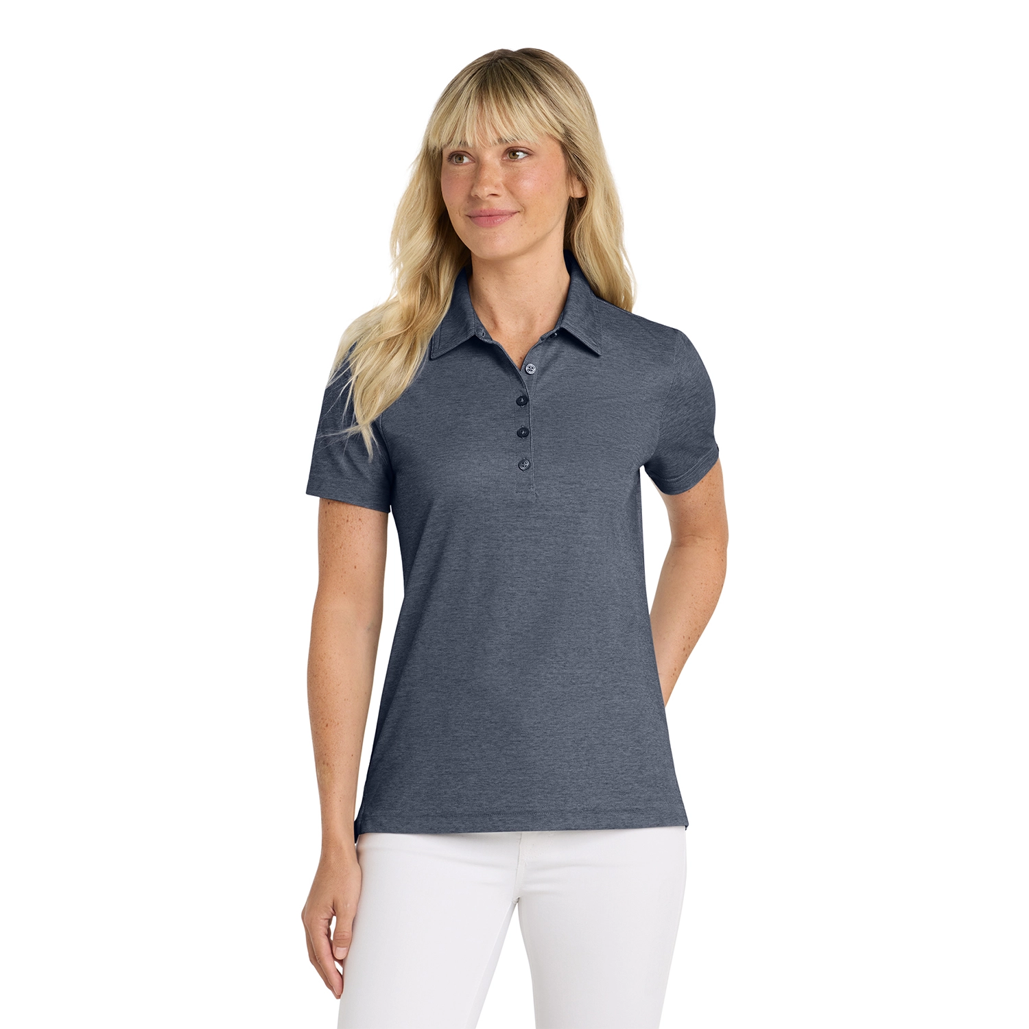 TravisMathew Women’s Oceanside Heather Embroidered Polo 4