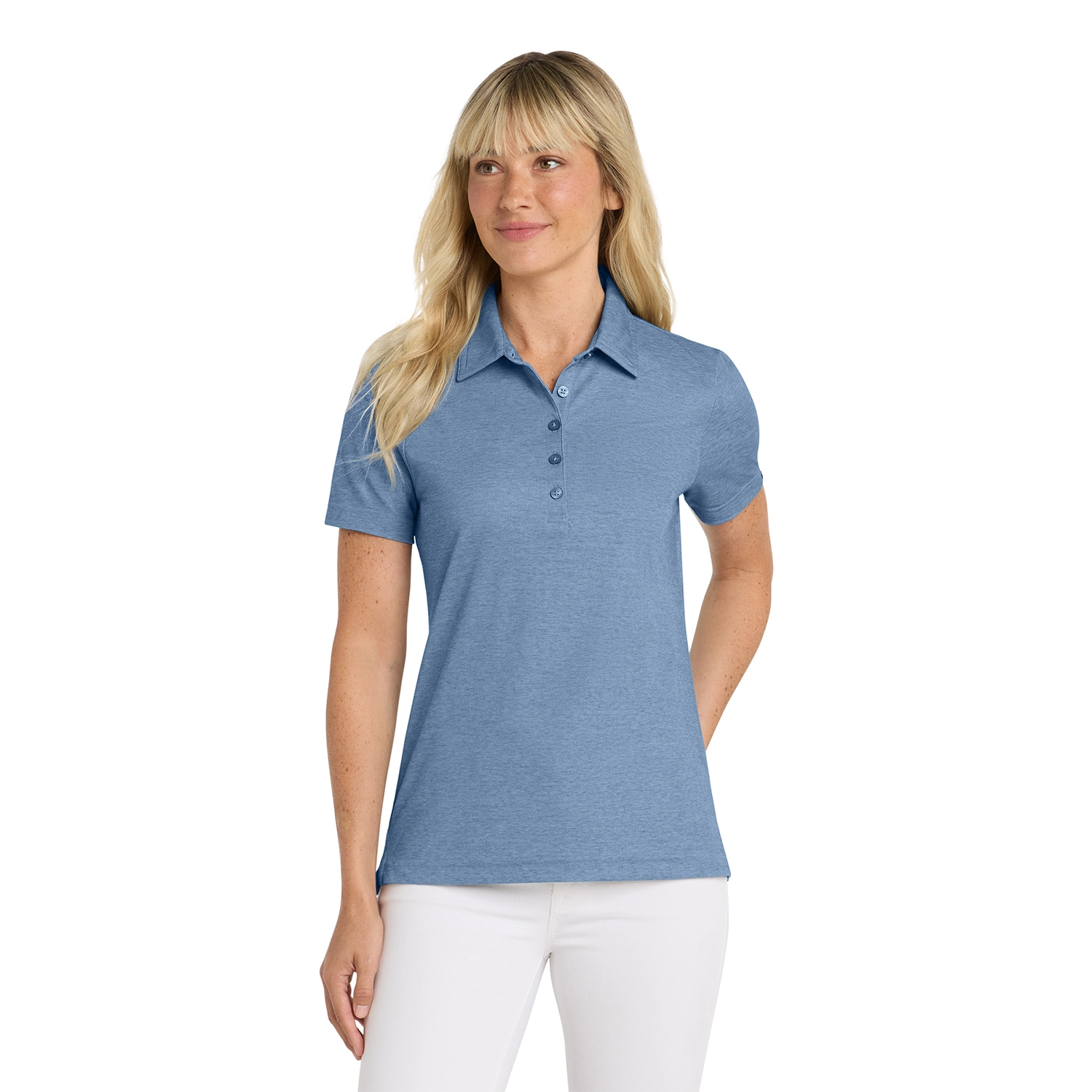 TravisMathew Women’s Oceanside Heather Embroidered Polo 5