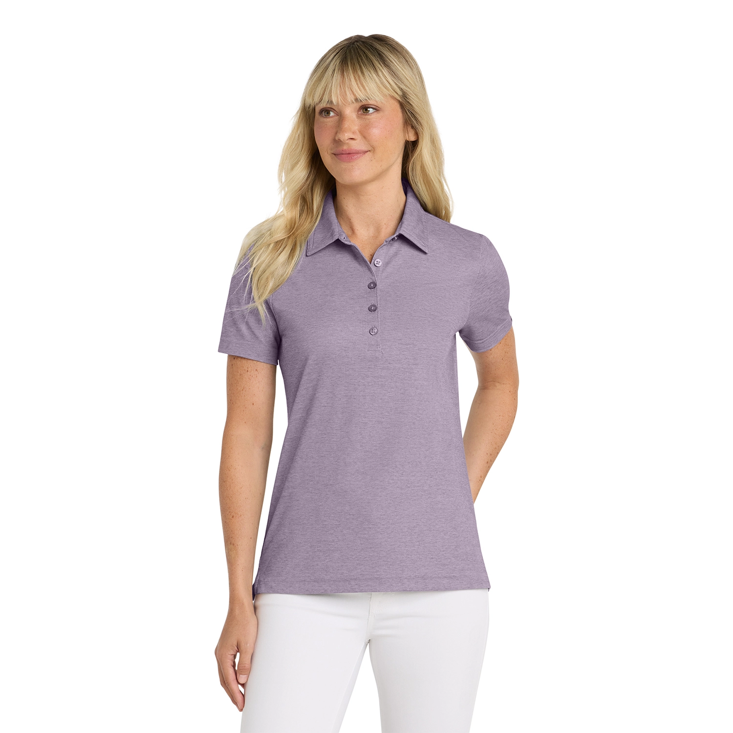 TravisMathew Women’s Oceanside Heather Embroidered Polo 6