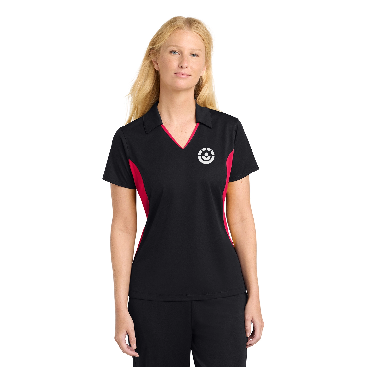 Sport-Tek Women's Side Blocked Micropique Sport-Wick Embroidered Polo
