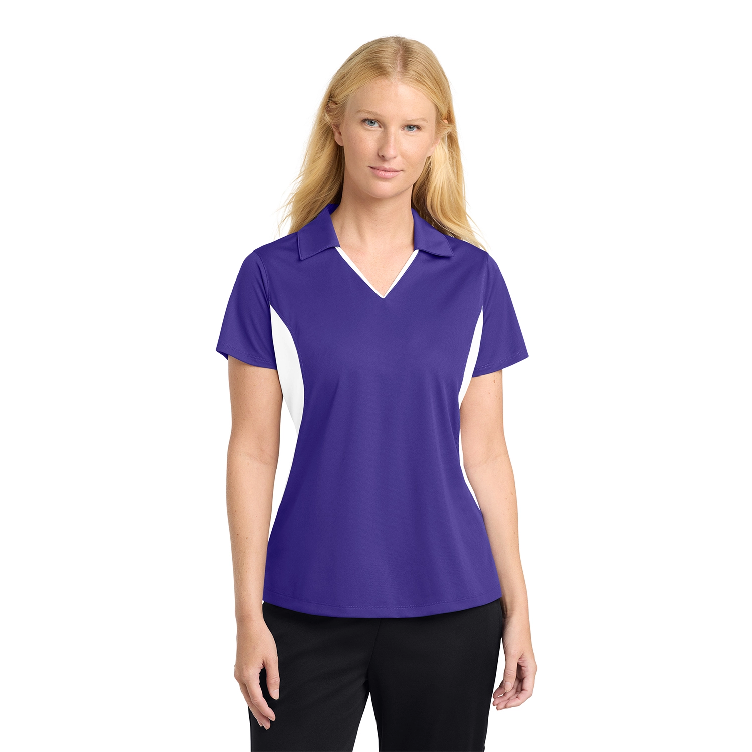 Sport-Tek Women’s Side Blocked Micropique Sport-Wick Embroidered Polo 9