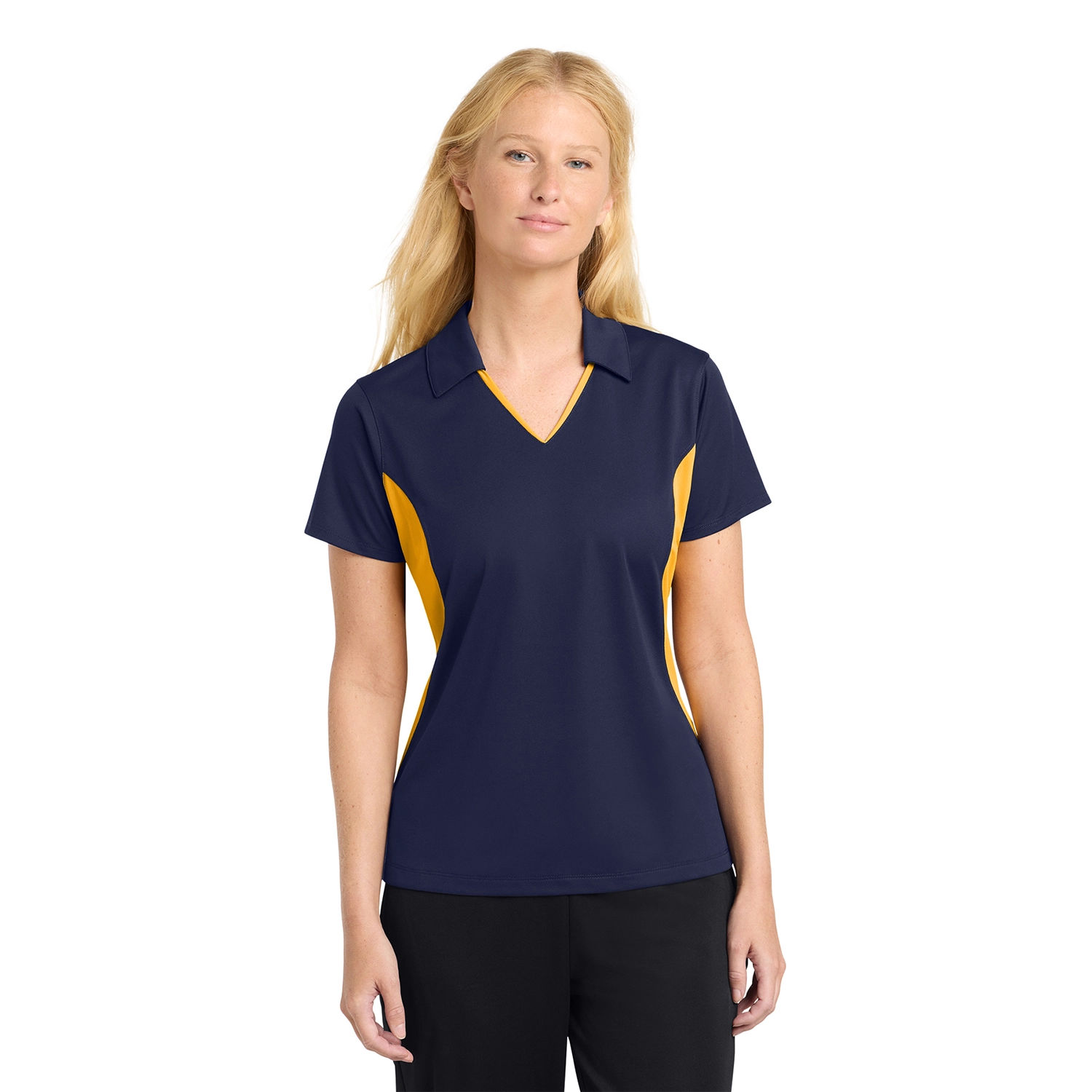 Sport-Tek Women’s Side Blocked Micropique Sport-Wick Embroidered Polo 10