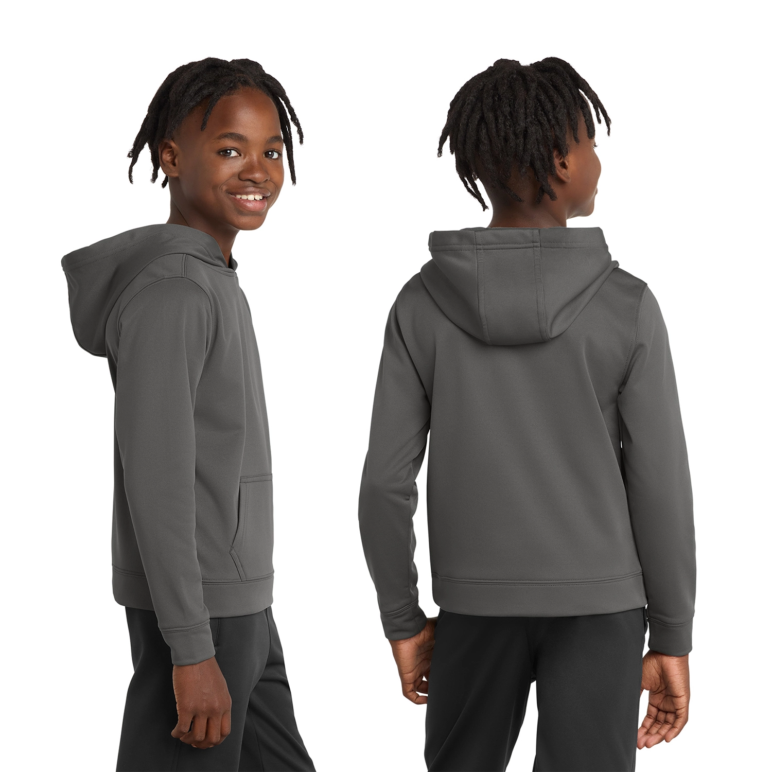 Port & Co Decorated Youth Performance Fleece Pullover Hooded Sweatshirt 2