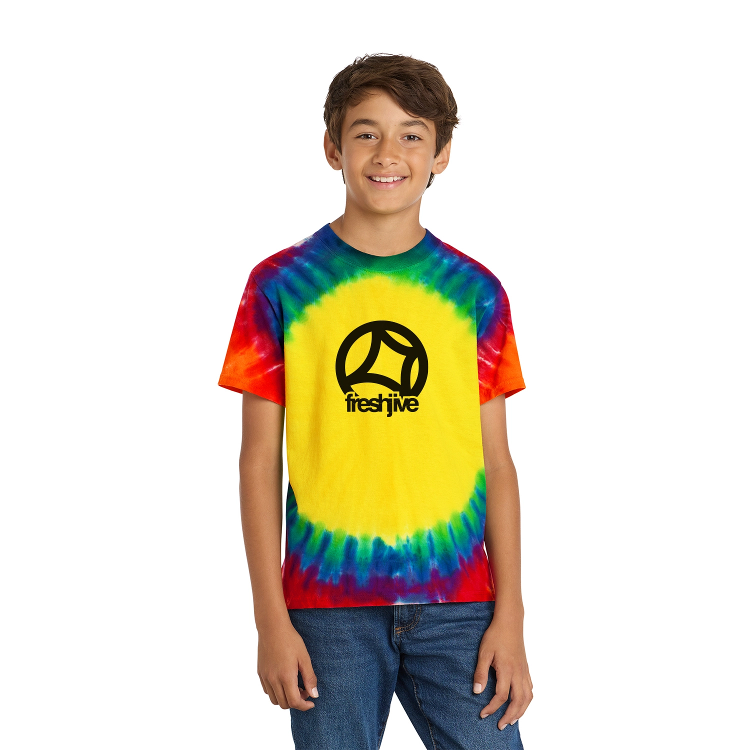 Port & Co Youth Window Tie-Dye Decorated Tee