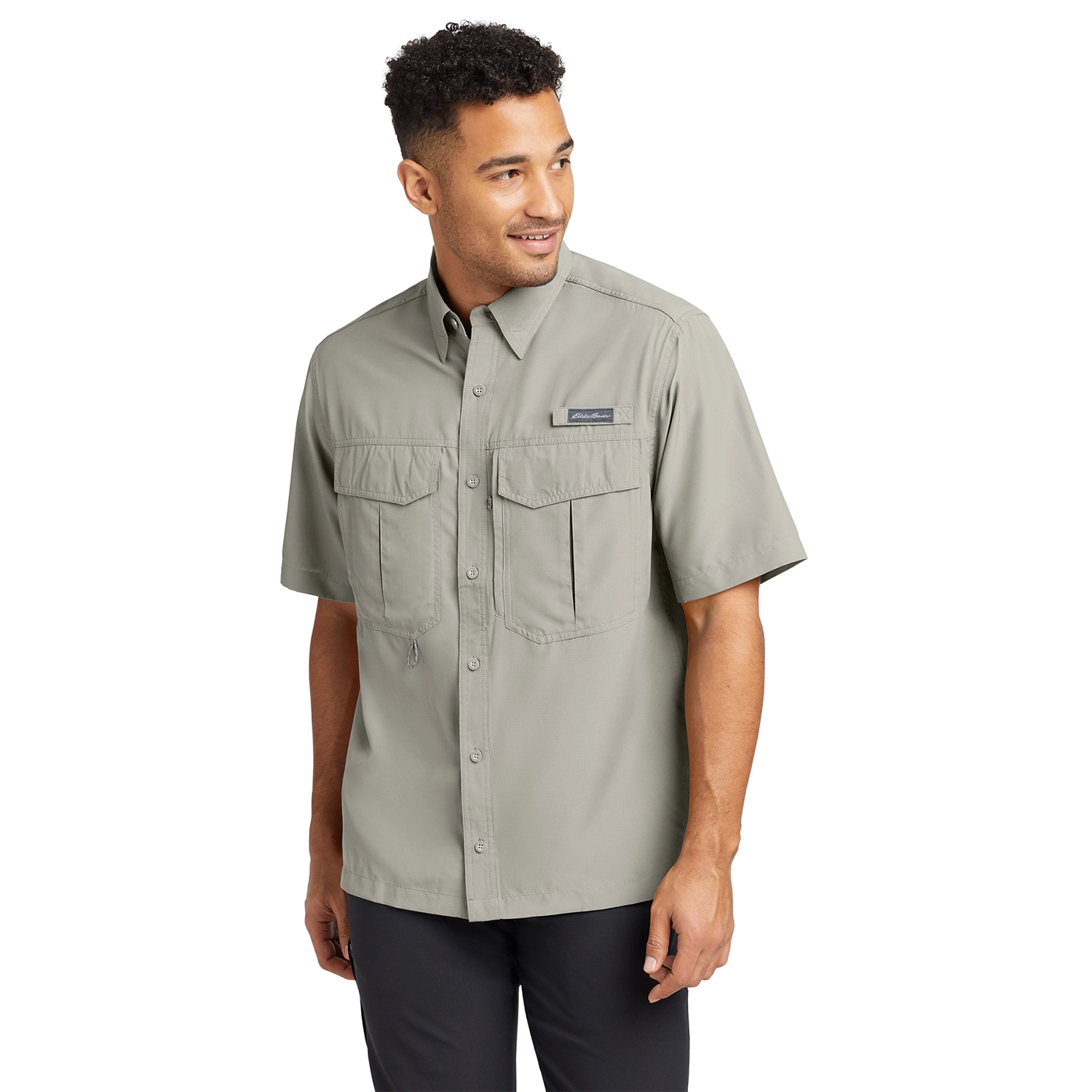 Eddie Bauer Short Sleeve Embroidered Performance Fishing Shirt 3