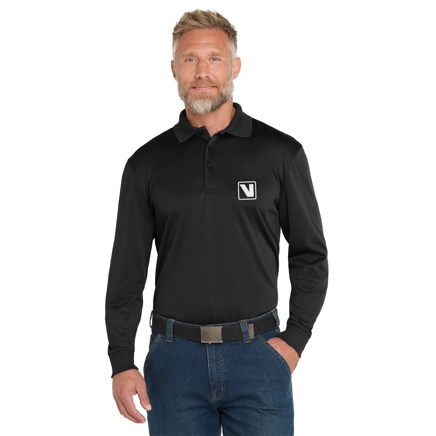 CornerStone Embroidered Select Snag-Proof Long Sleeve Polo