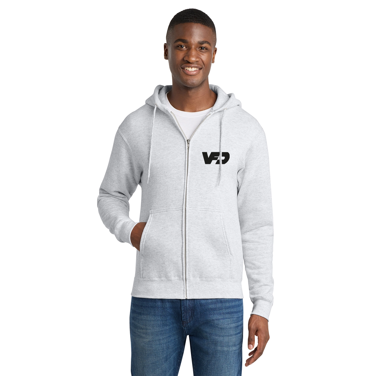 Port & Co Core Fleece Full-Zip Hooded Sweatshirt
