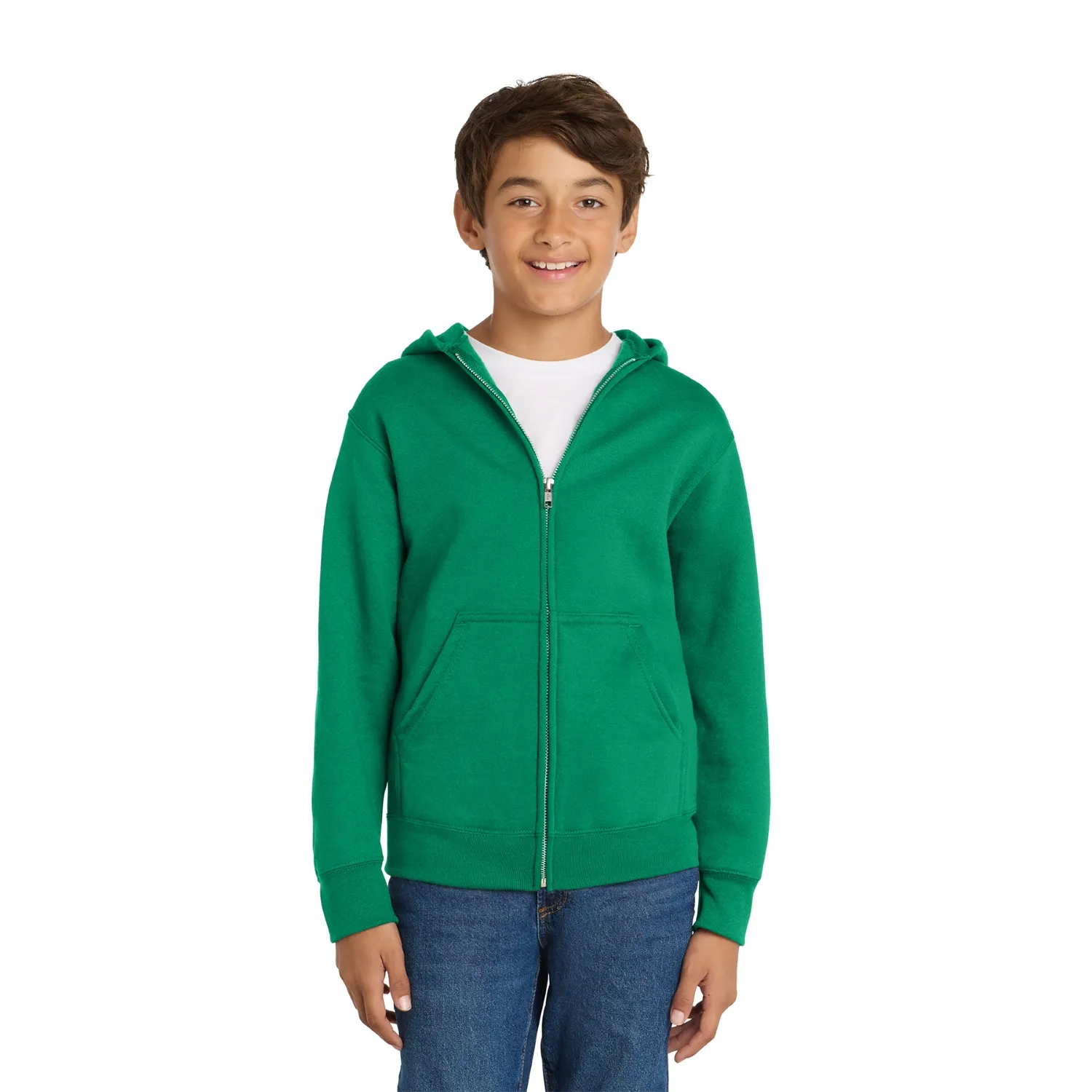 Port & Co Youth Core Fleece Full-Zip Hooded Sweatshirt 9