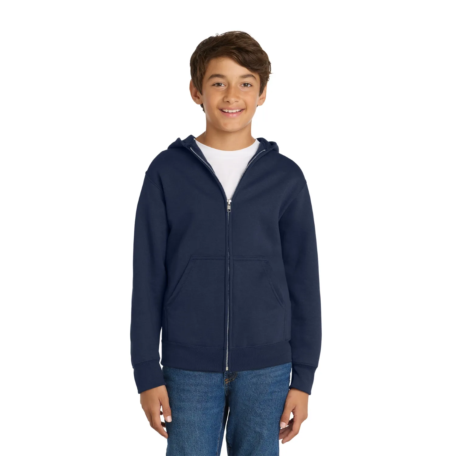 Port & Co Youth Core Fleece Full-Zip Hooded Sweatshirt 12