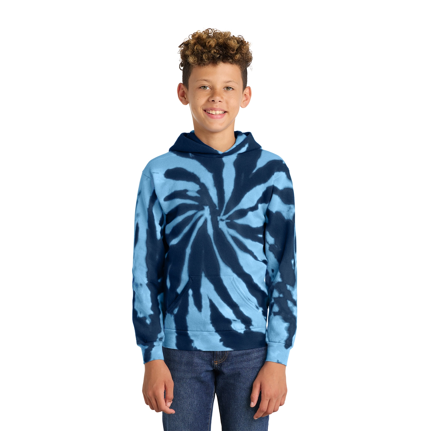 Port & Co Decorated Youth Tie-Dye Pullover Hooded Sweatshirt 4