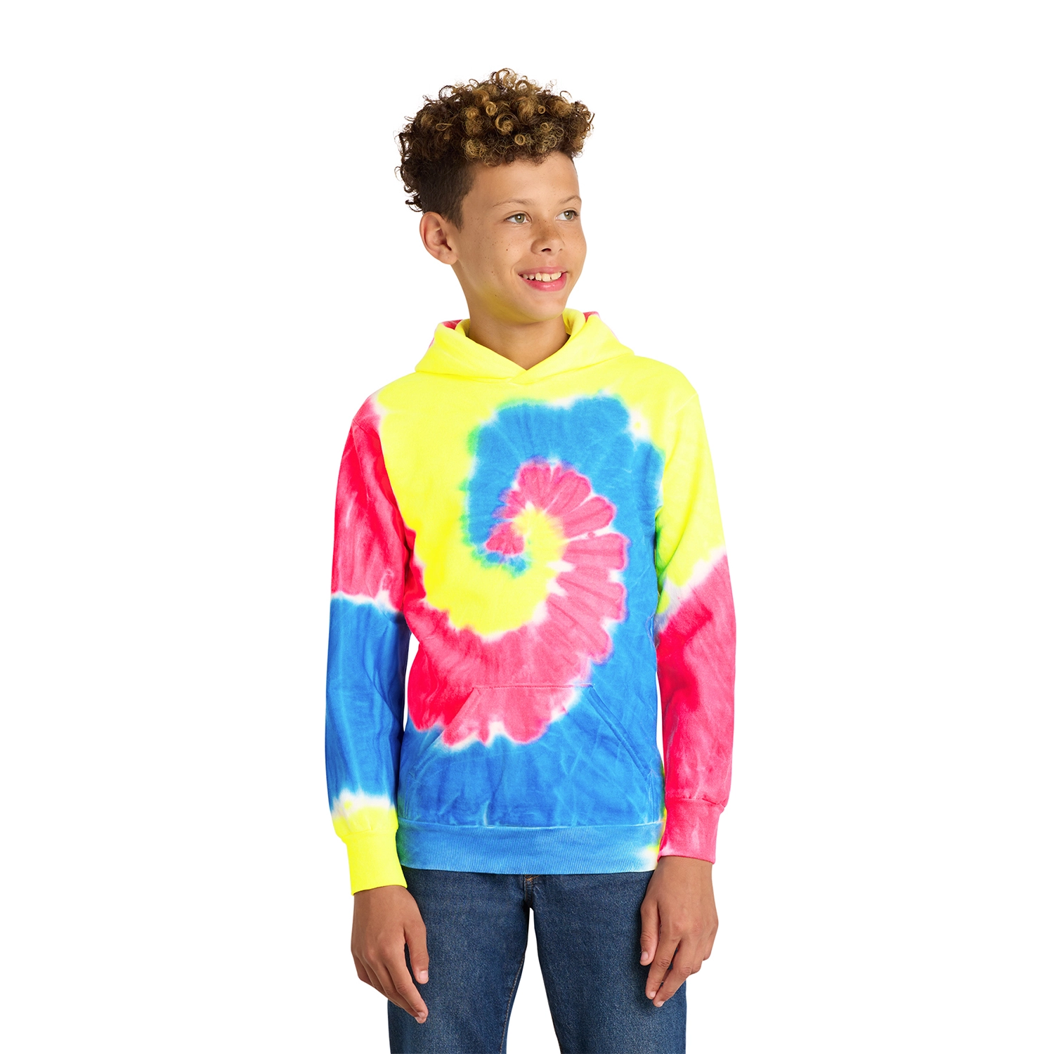 Port & Co Decorated Youth Tie-Dye Pullover Hooded Sweatshirt 5