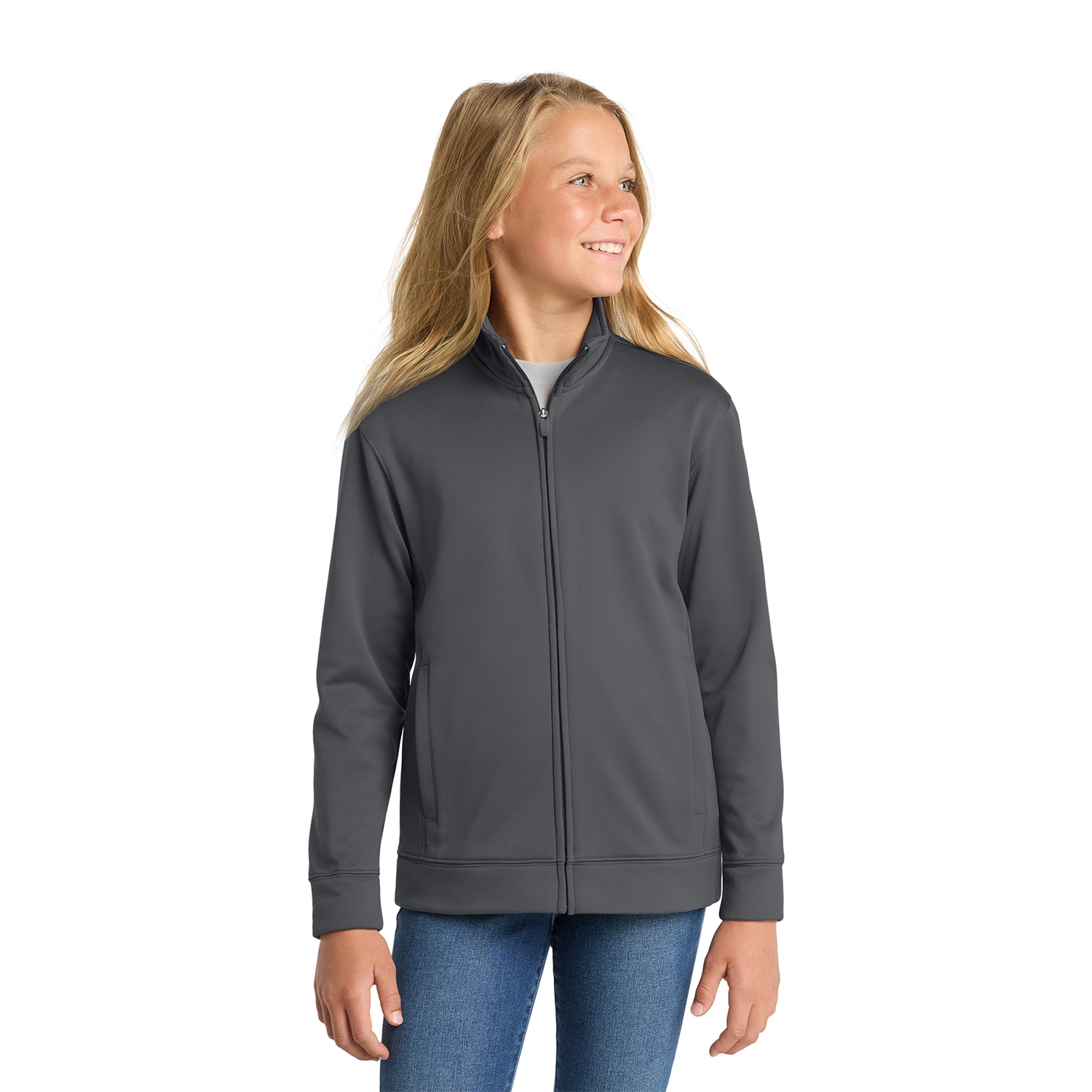 Sport-Tek Decorated Youth Sport-Wick Fleece Full-Zip Jacket 3