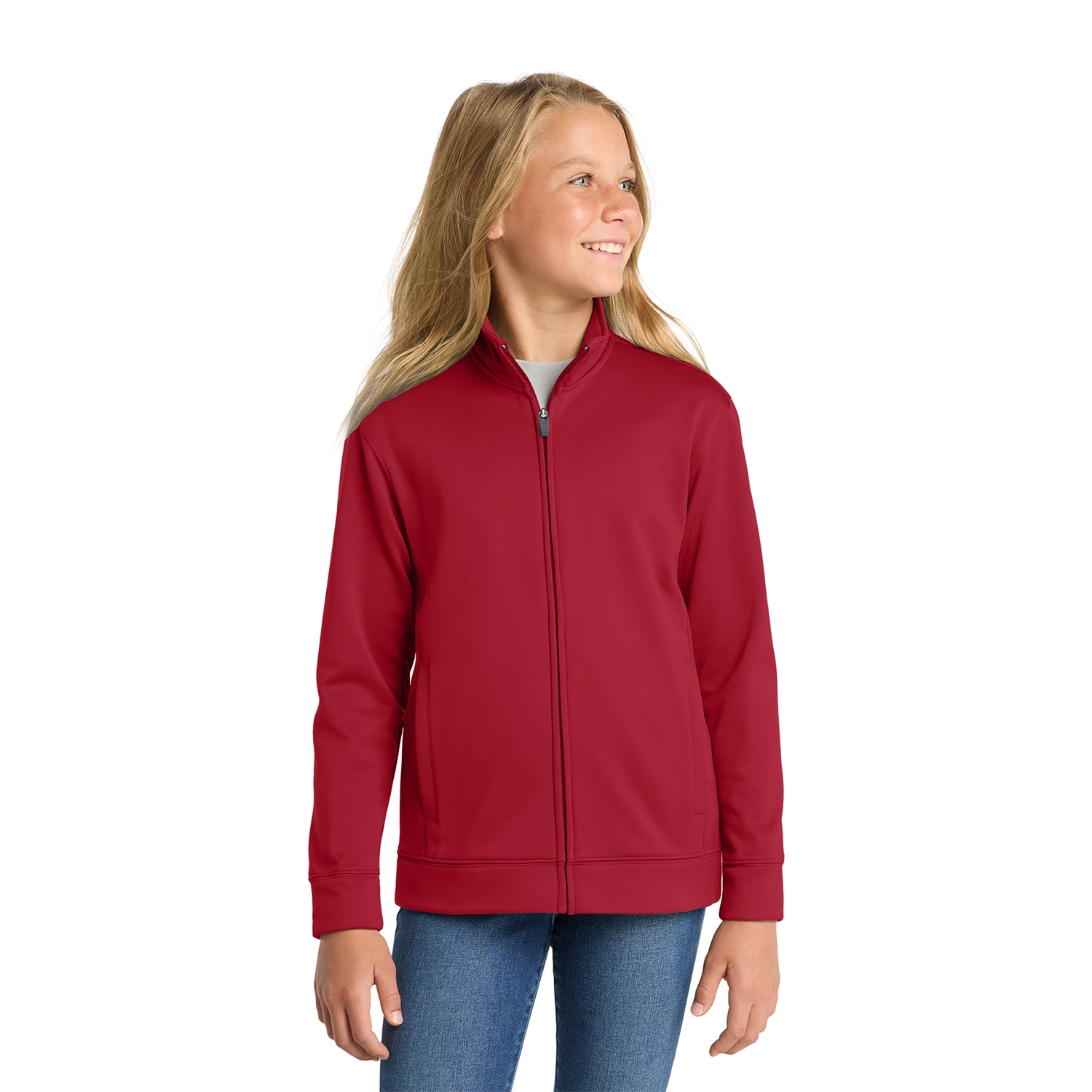 Sport-Tek Decorated Youth Sport-Wick Fleece Full-Zip Jacket 4