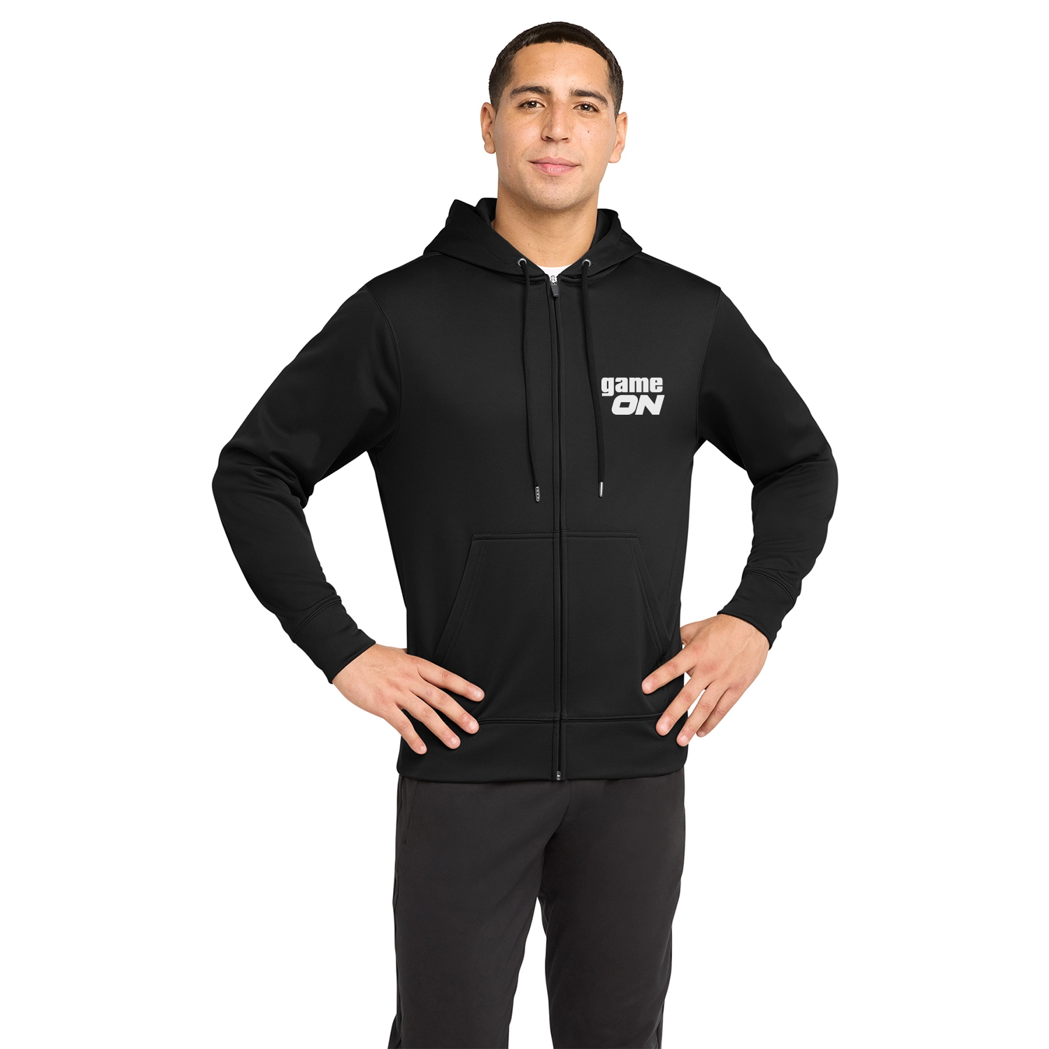 Sport-Tek Sport-Wick Embroidered Fleece Full-Zip Hooded Jacket