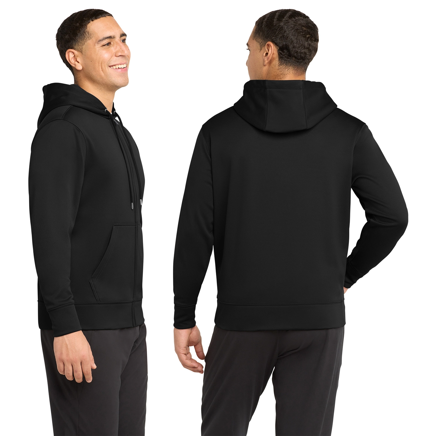 Sport-Tek Sport-Wick Embroidered Fleece Full-Zip Hooded Jacket