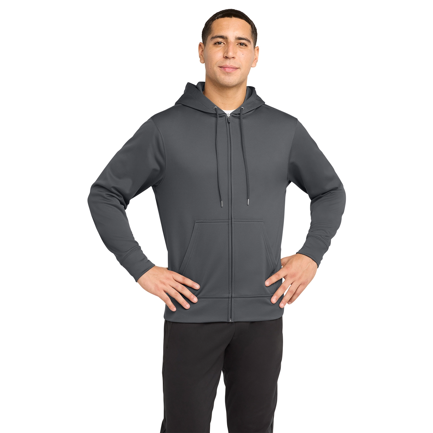 Sport-Tek Sport-Wick Embroidered Fleece Full-Zip Hooded Jacket 3