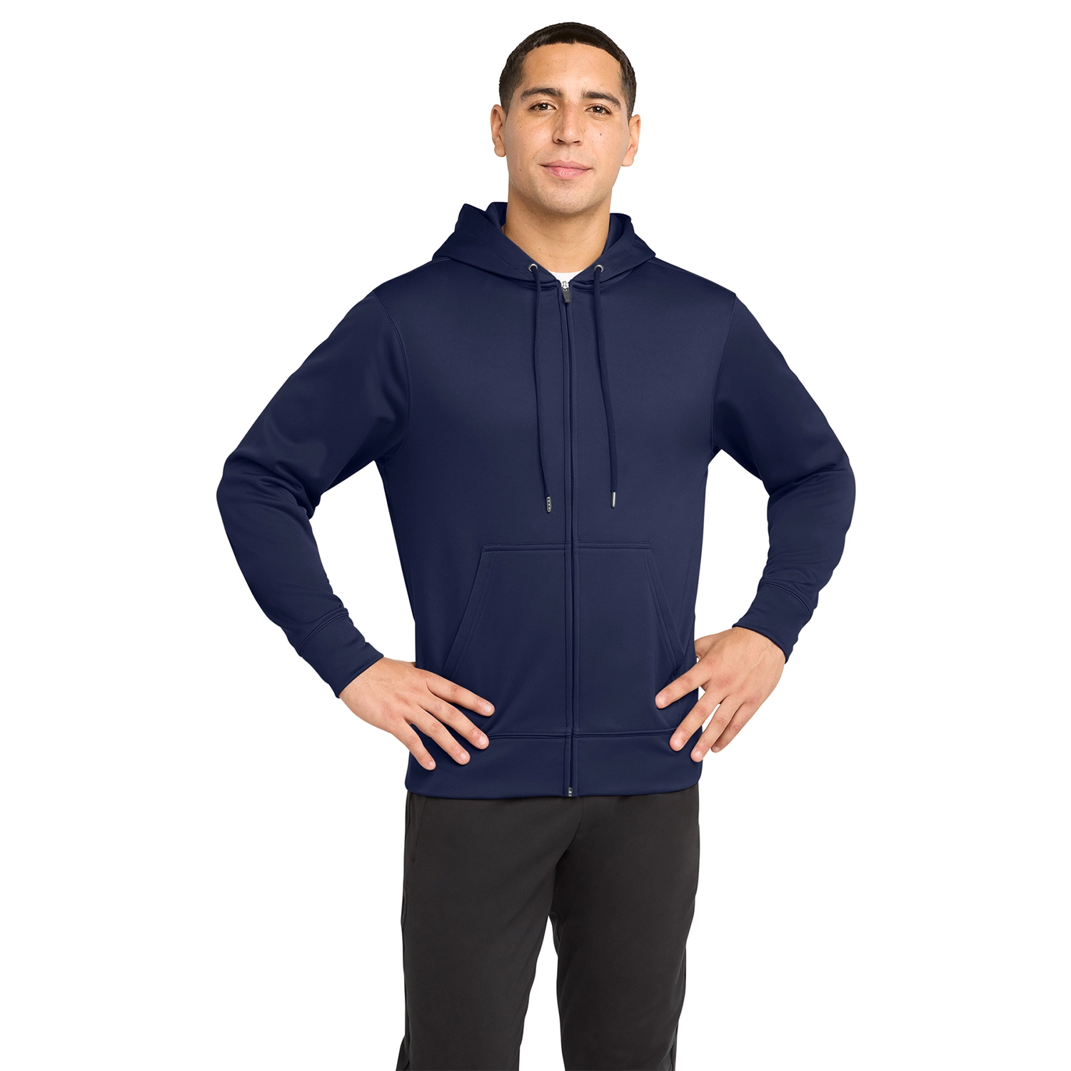 Sport-Tek Sport-Wick Embroidered Fleece Full-Zip Hooded Jacket 4