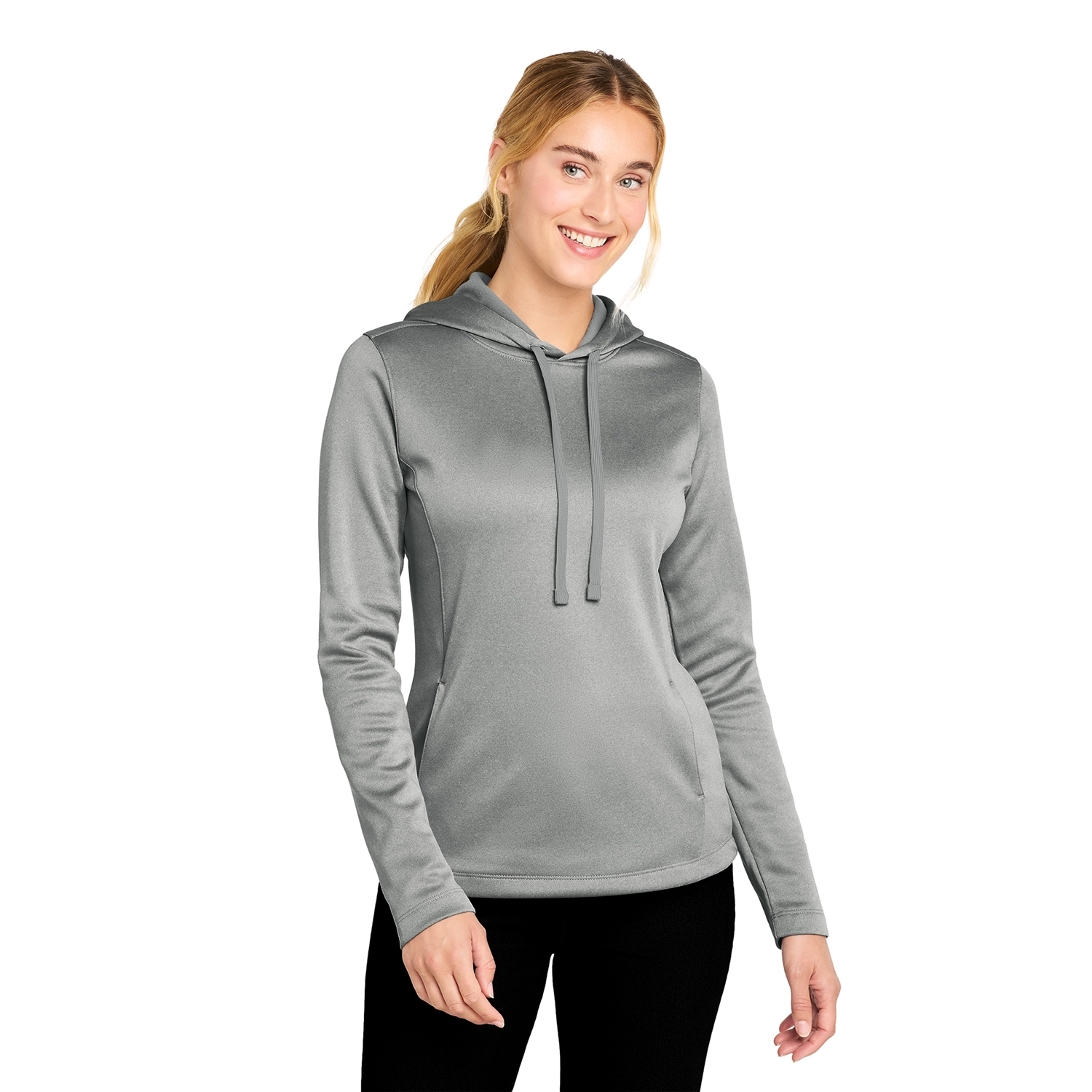 Sport-Tek Decorated Women’s PosiCharge Sport-Wick Heather Fleece Hooded Pullover 3