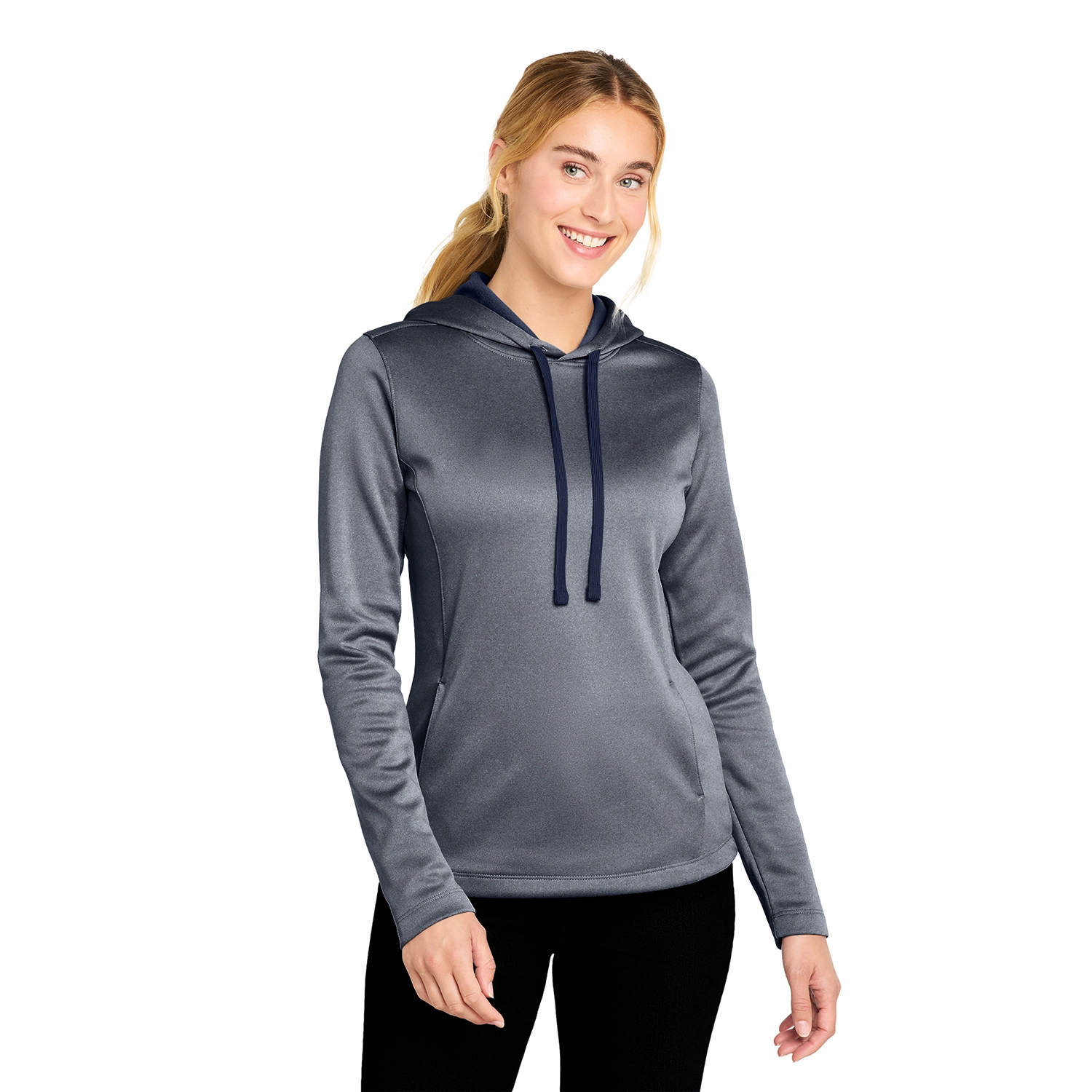 Sport-Tek Decorated Women’s PosiCharge Sport-Wick Heather Fleece Hooded Pullover 5