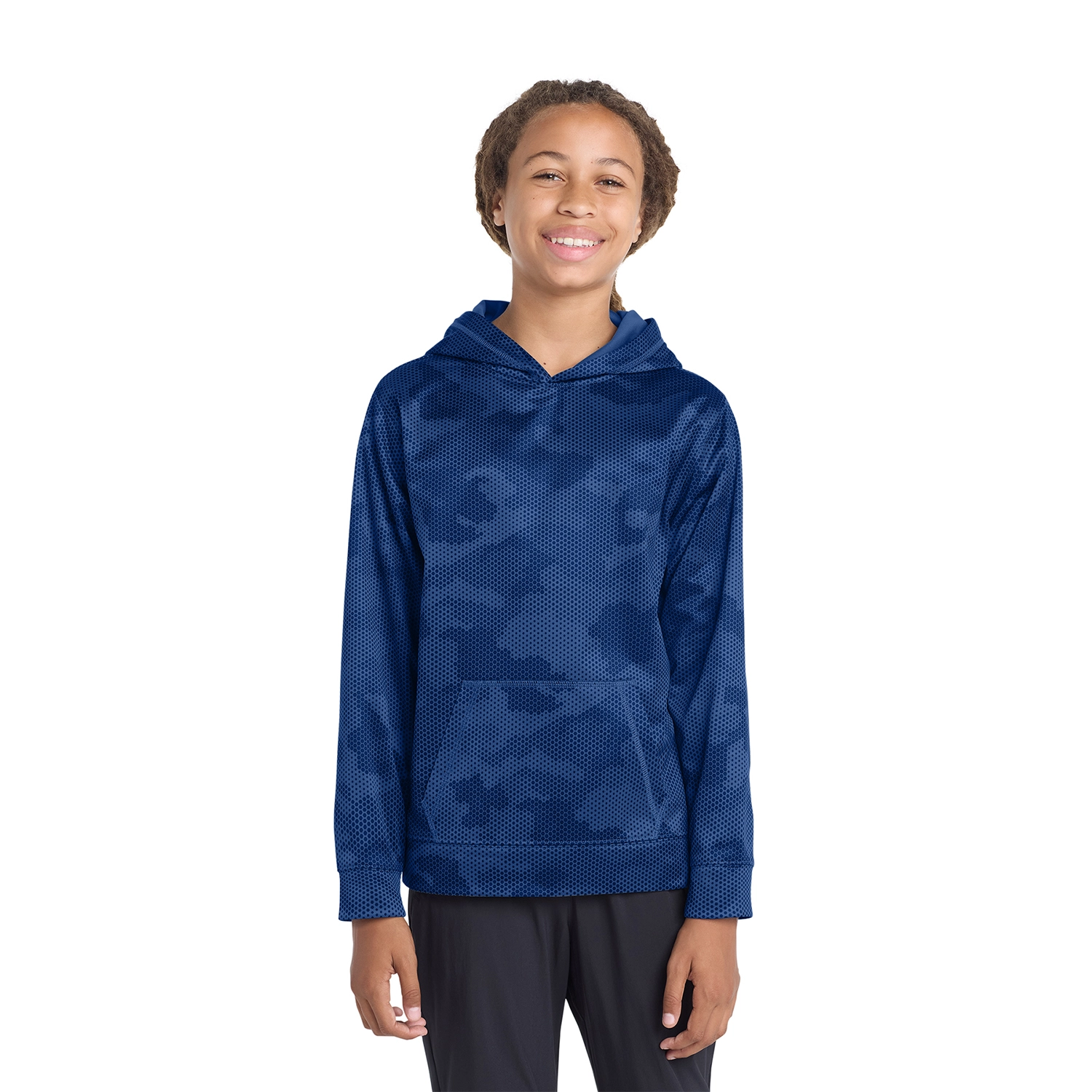 Sport-Tek Decorated Youth Sport-Wick CamoHex Fleece Hooded Pullover 3